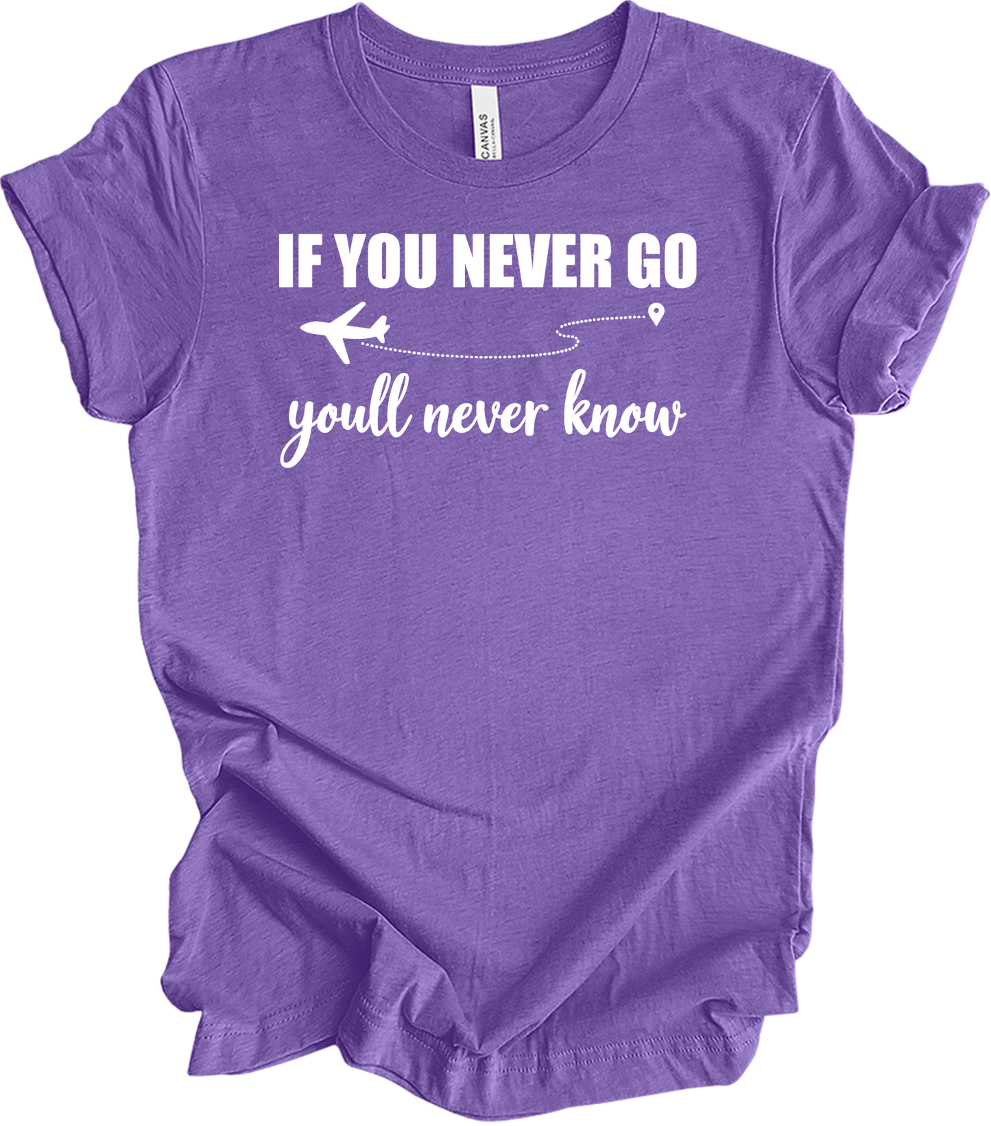 Airplane Mode Travel T-Shirt in Heather Team Purple