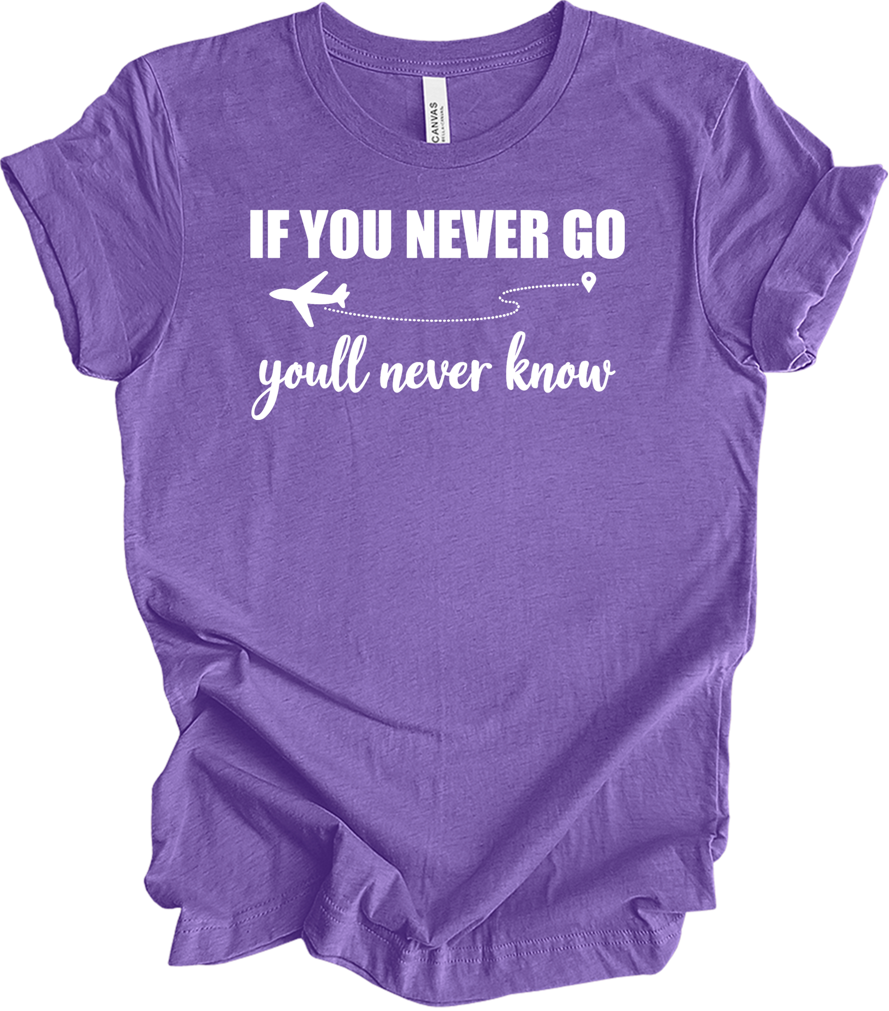 Airplane Mode Travel T-Shirt in Heather Team Purple