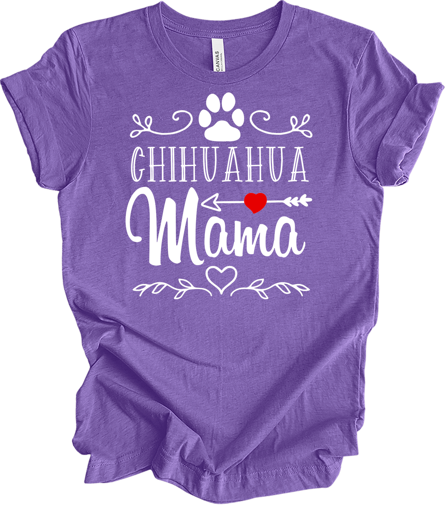 Chihuahua Mama - Dog Lover Gift T-Shirt in Heather Team Purple