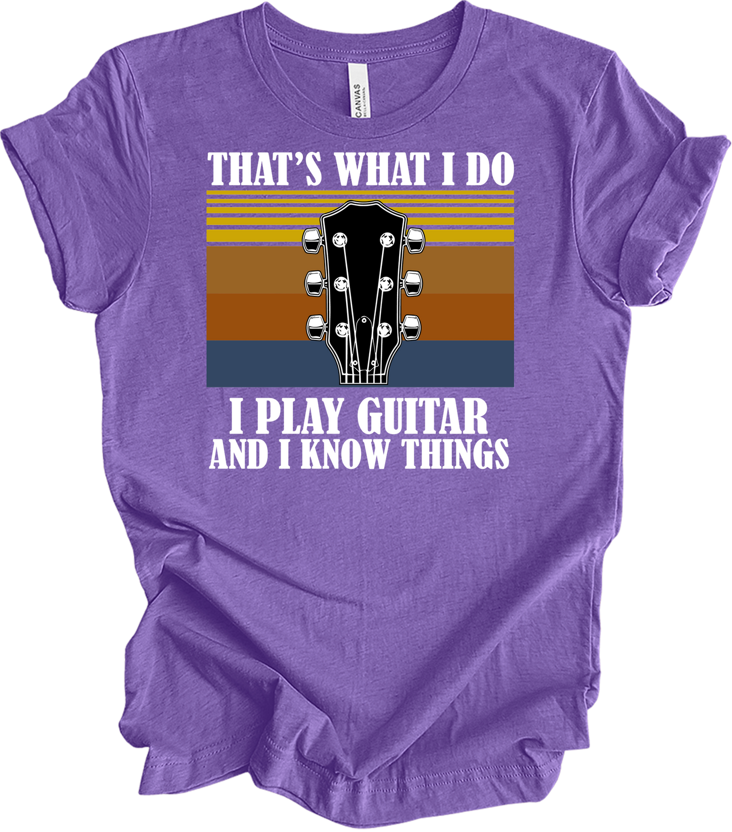 Guitar Player : Know Things T-Shirt in Heather Team Purple