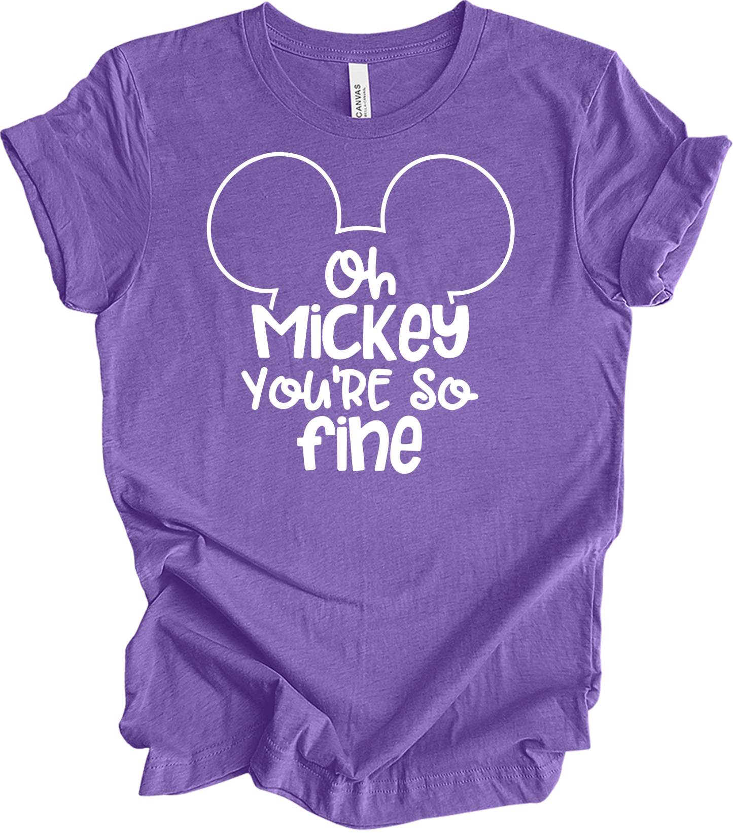 Oh Mickey You're So Fine - Unisex T-Shirt in Heather Team Purple