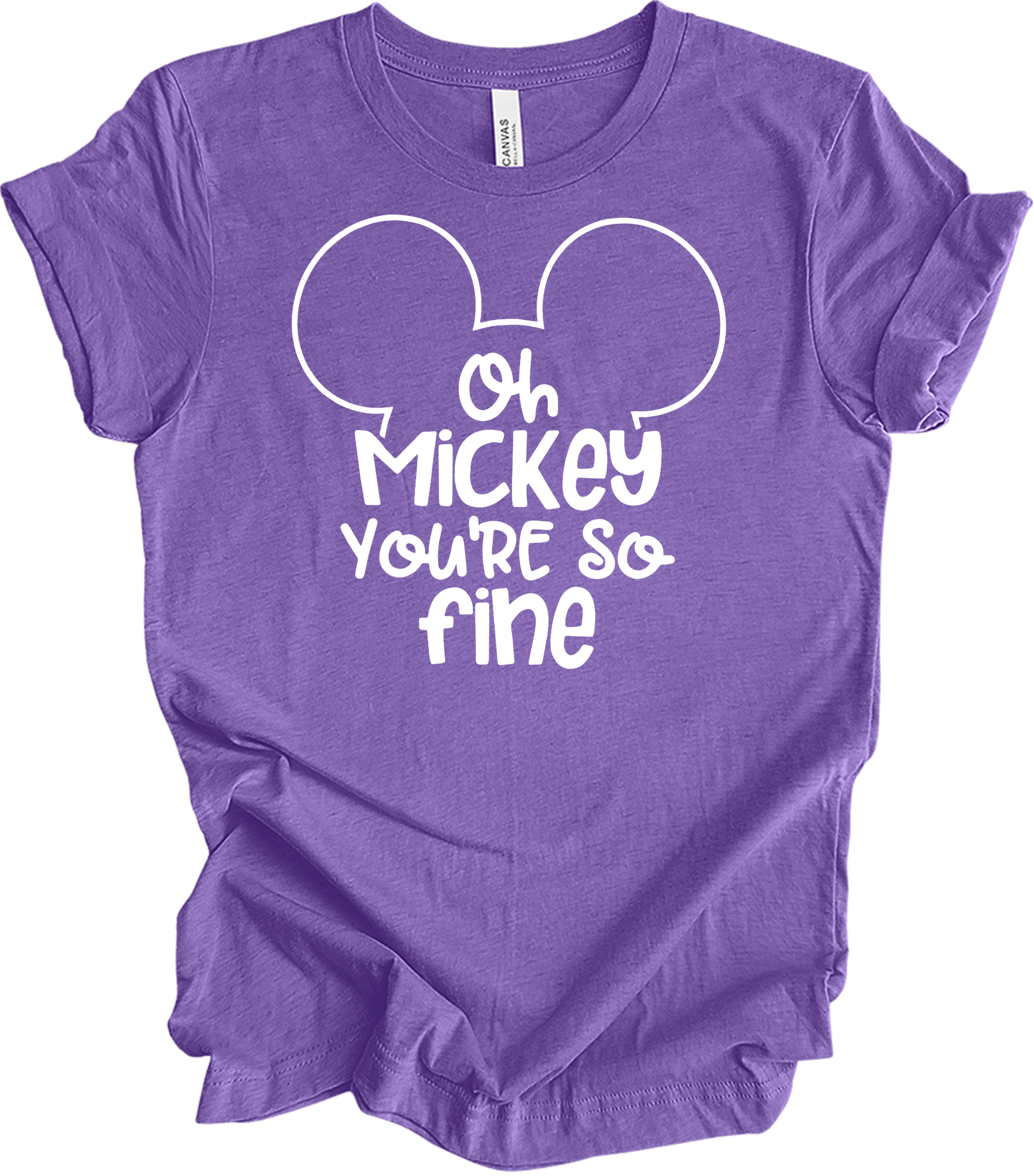 Oh Mickey You're So Fine - Unisex T-Shirt in Heather Team Purple