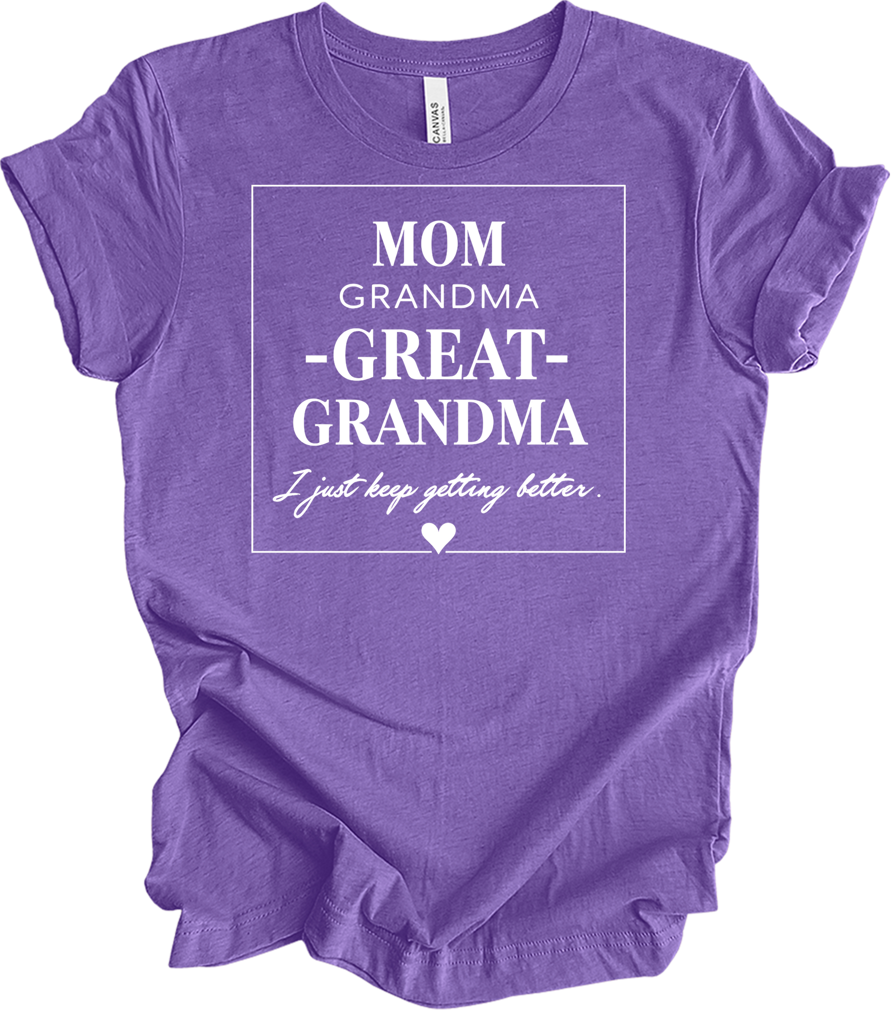Grandkids Make Life Grand T-Shirt in Heather Team Purple