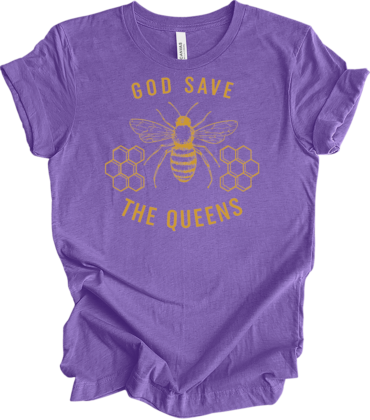 God Save the Queens T-Shirt in Heather Team Purple