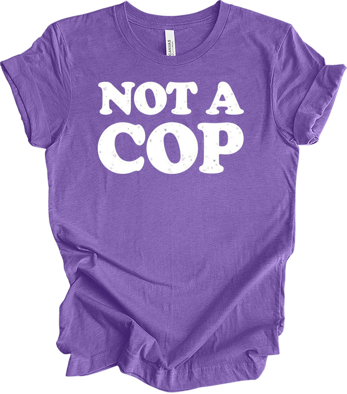 Funny 'Not A Cop' - Upstate NY Noco T-Shirt in Heather Team Purple