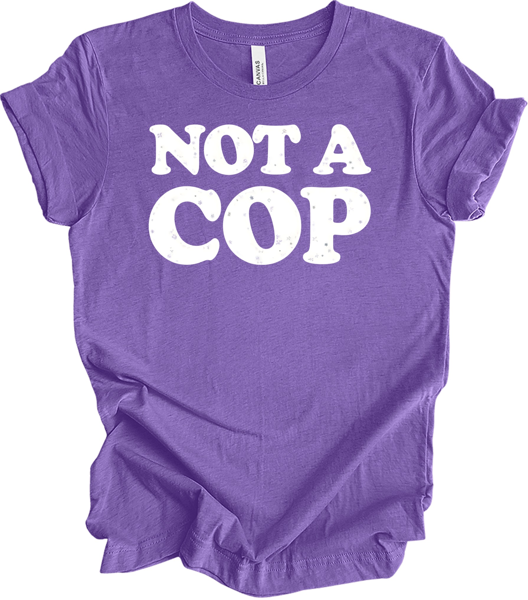 Funny 'Not A Cop' - Upstate NY Noco T-Shirt in Heather Team Purple