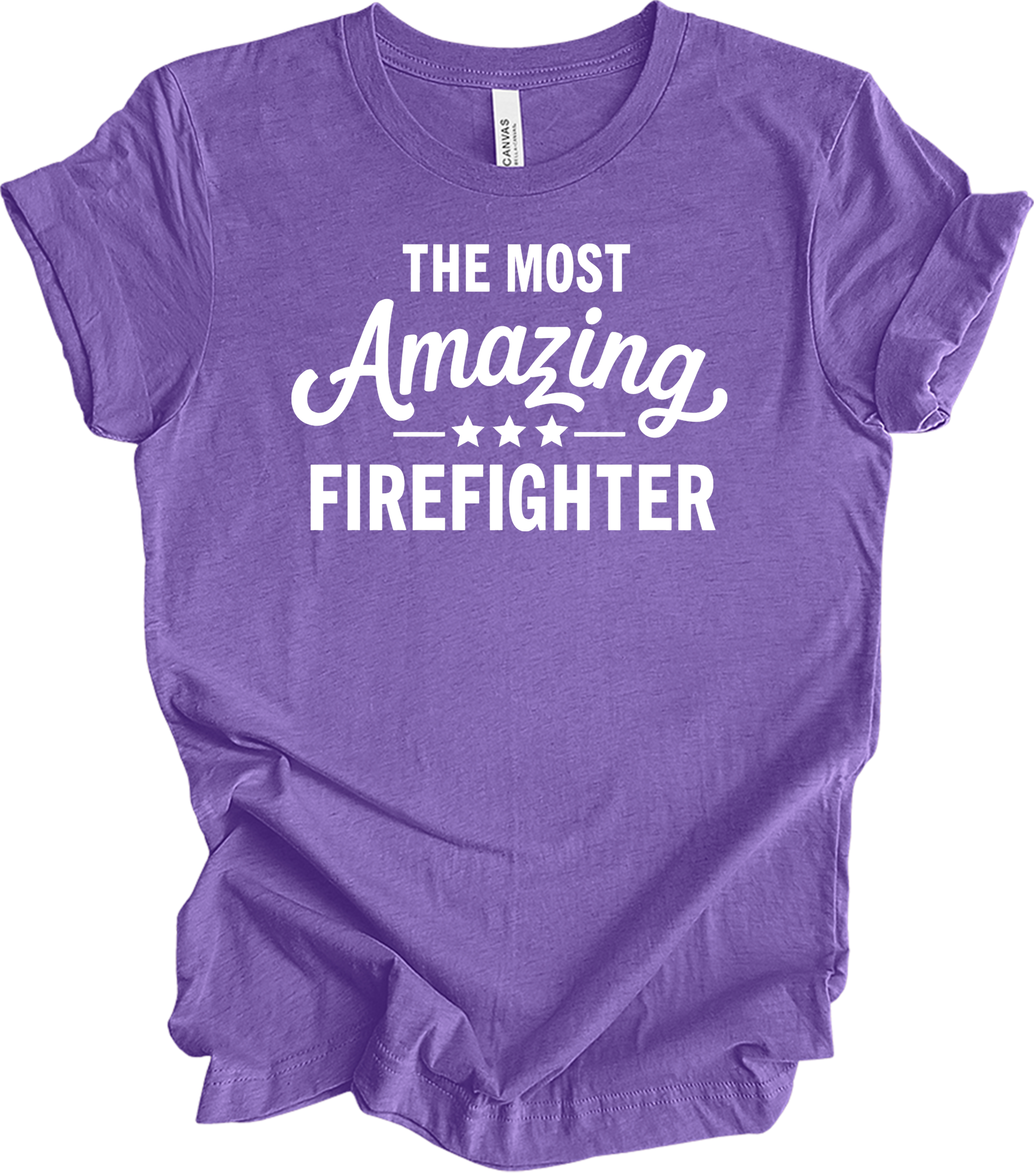 Amazing Firefighter - Fire Inside Me T-Shirt in Heather Team Purple