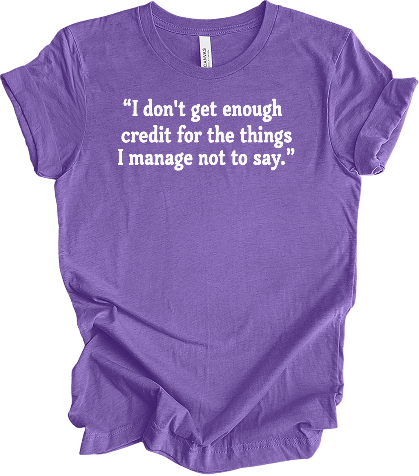 Credit Manager Humor T-Shirt in Heather Team Purple