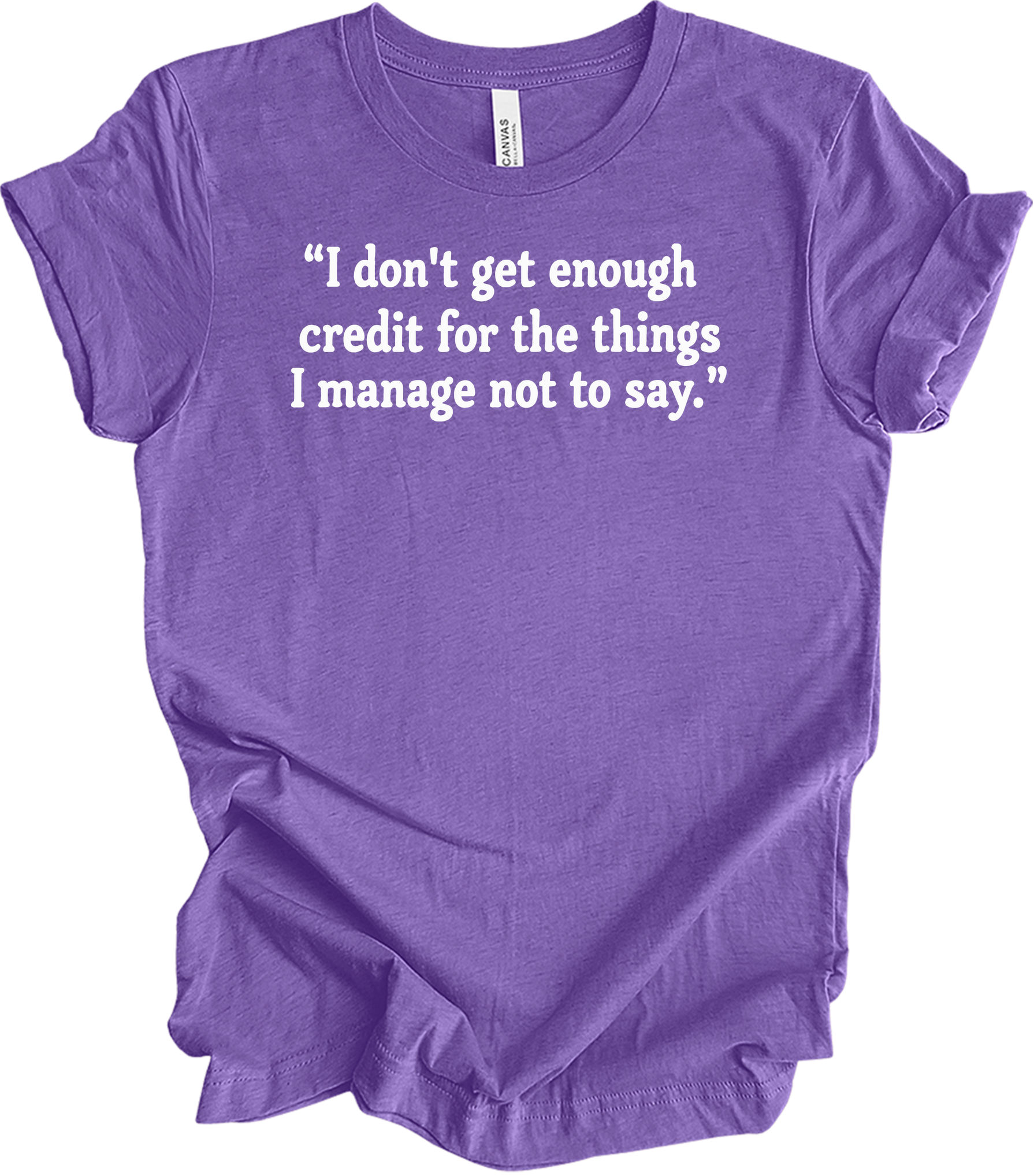 Credit Manager Humor T-Shirt in Heather Team Purple