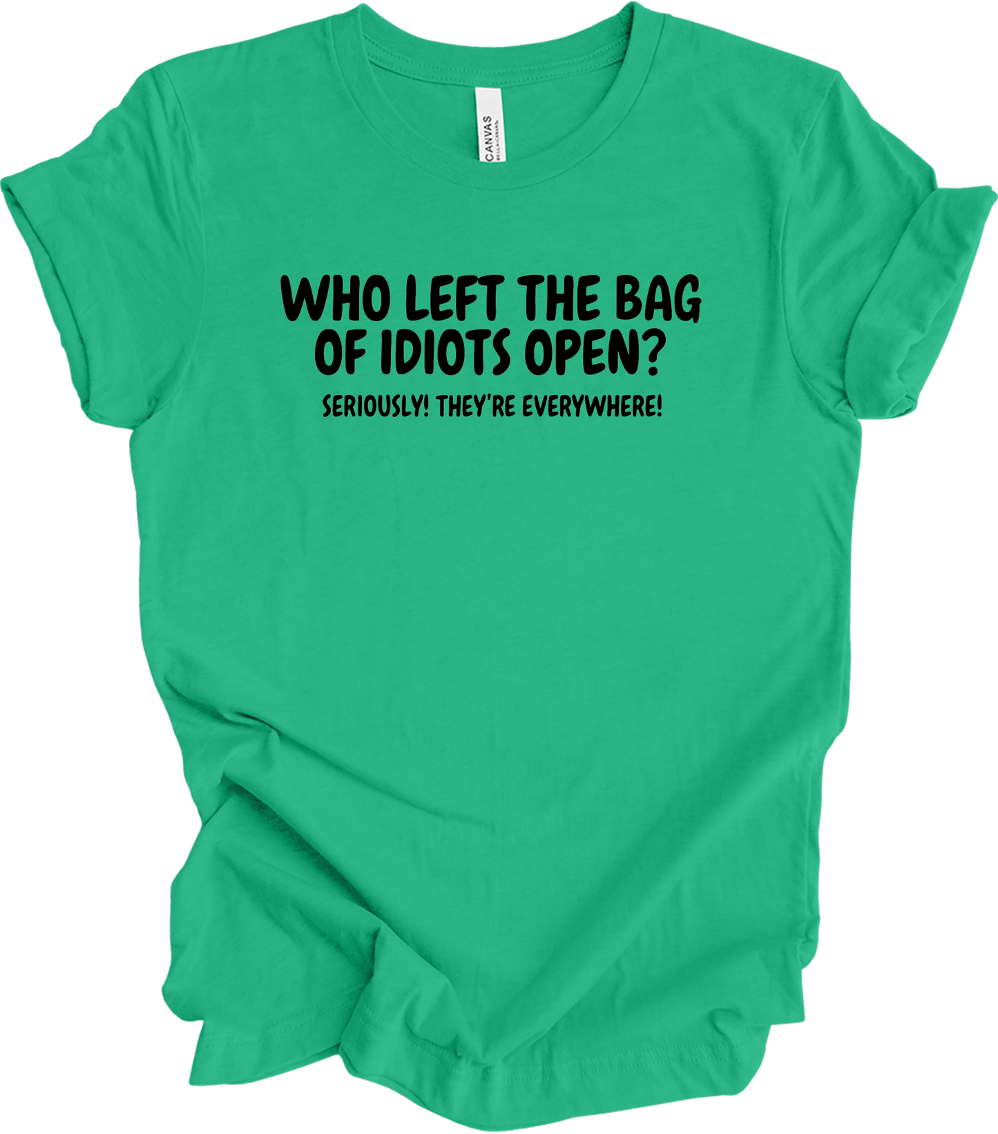 Bag of Idiots Open T-Shirt in Kelly