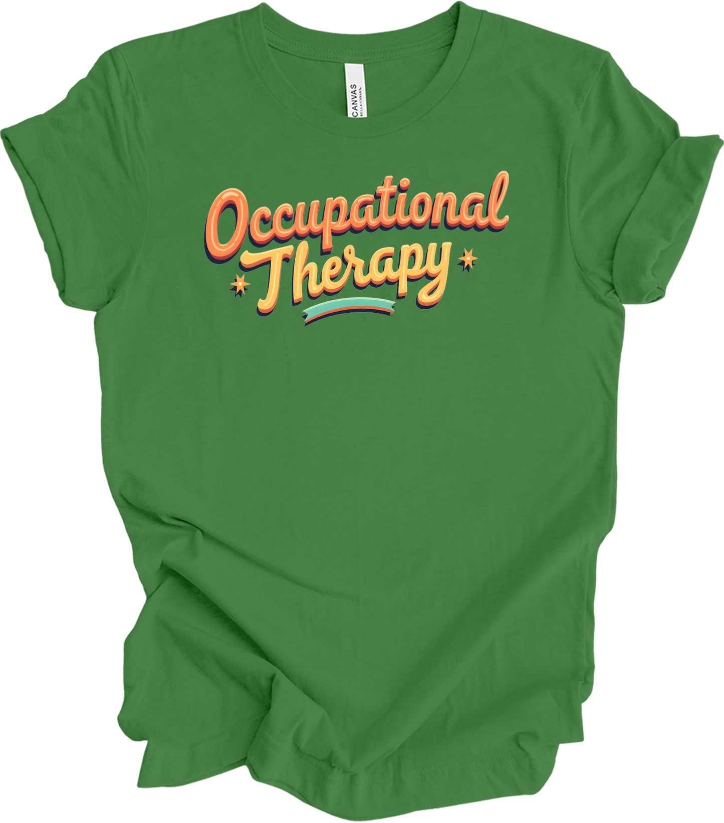 Retro Occupational Therapy T-Shirt in Leaf