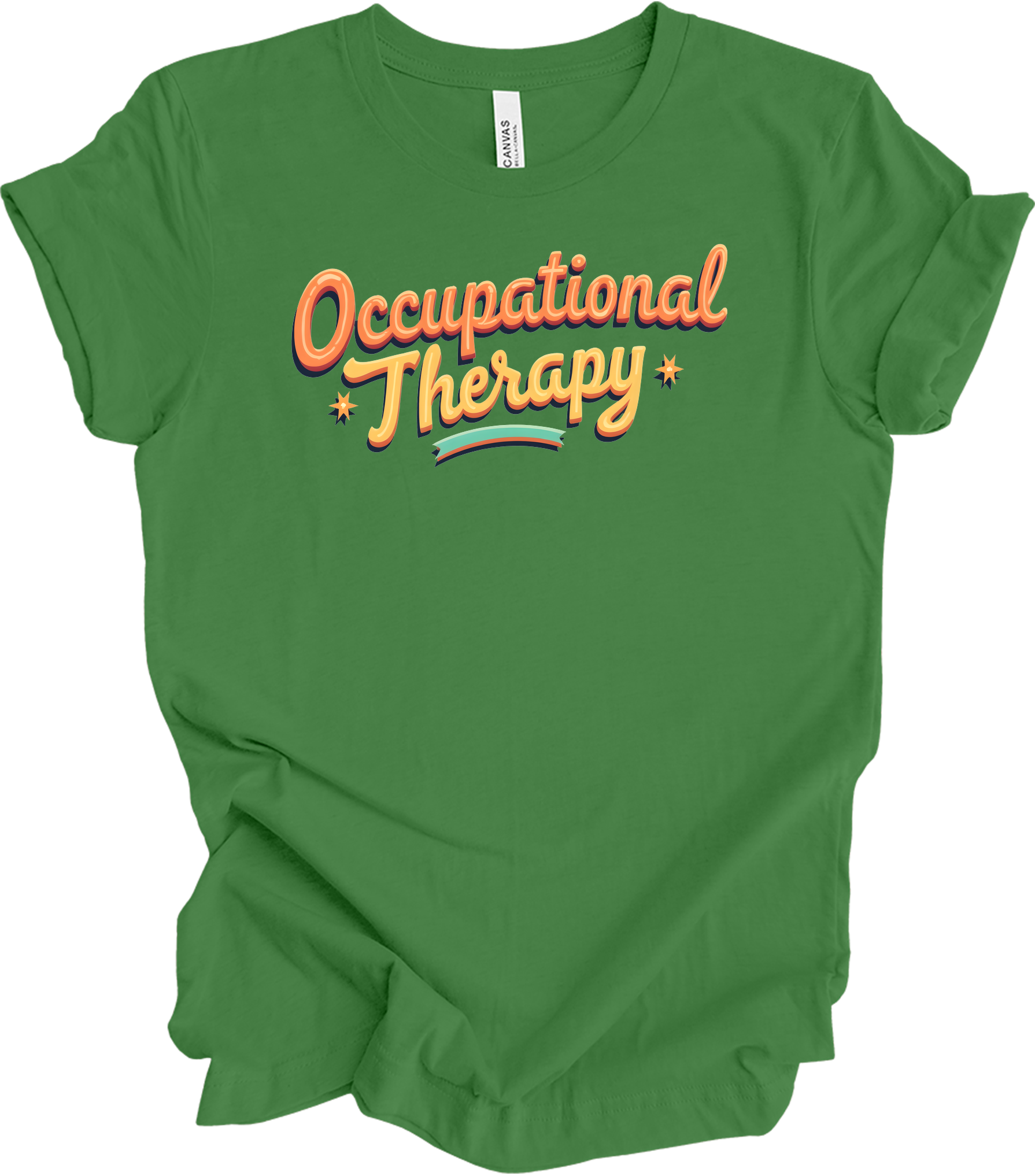 Retro Occupational Therapy T-Shirt in Leaf