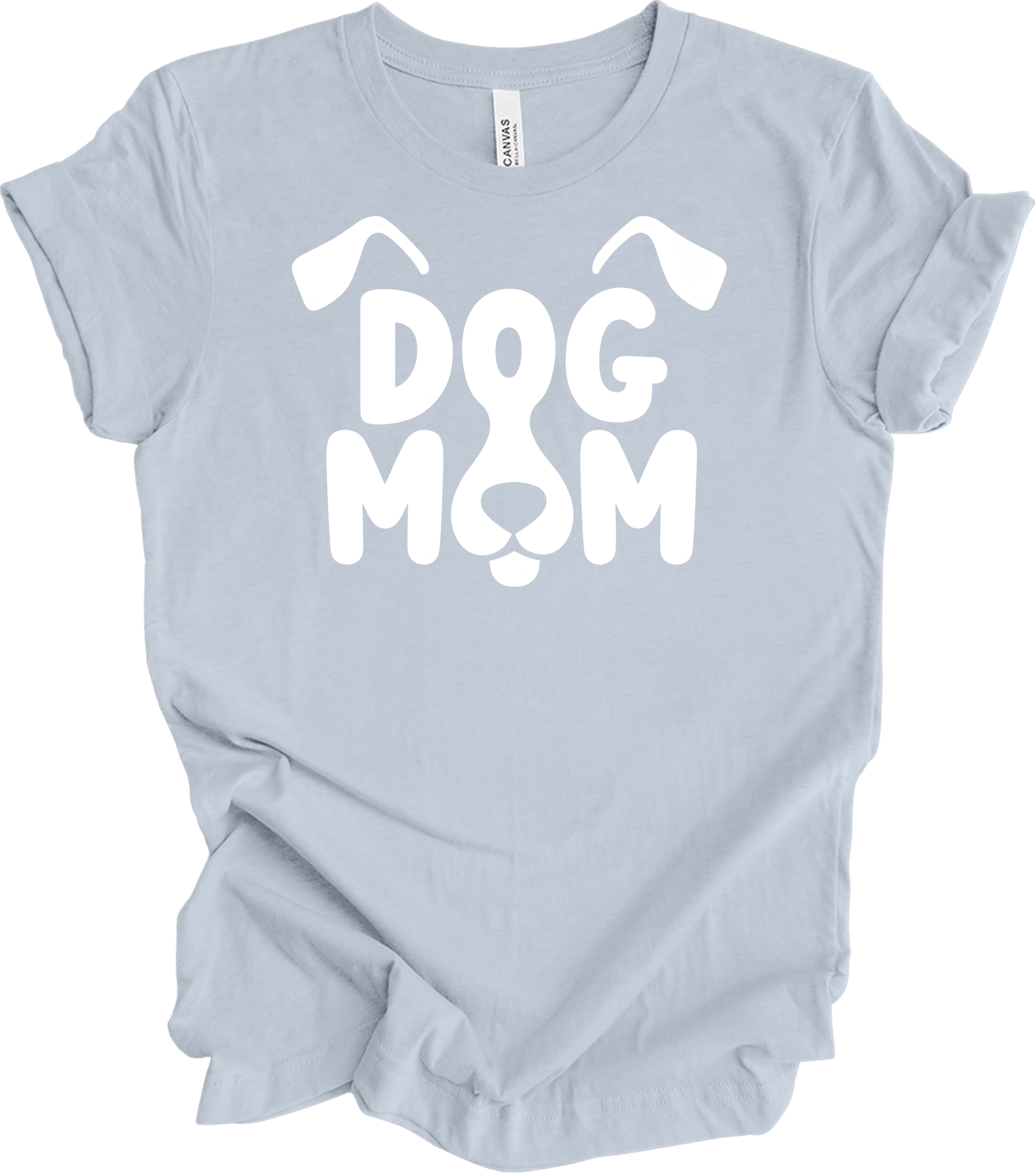 Dog Mom - Cute Gift for Dog Lovers T-Shirt in Light Blue