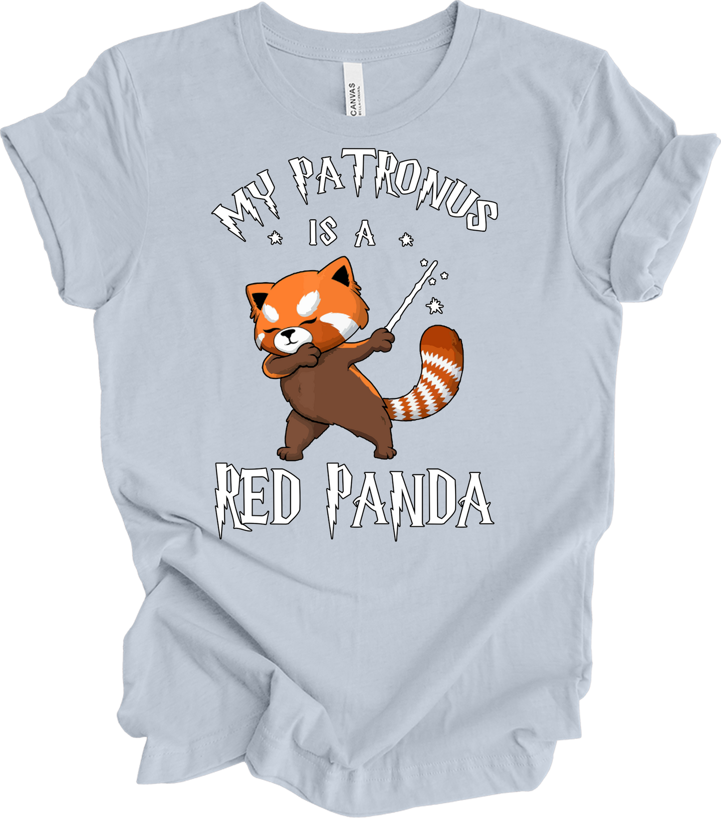 My Patronus Red Panda T-Shirt in Light Blue