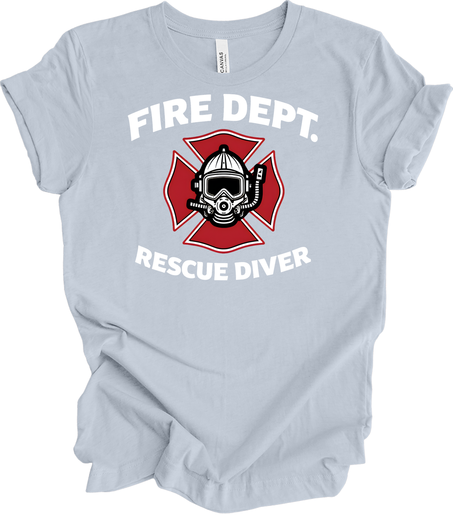 Fire Dept. Rescue Diver T-Shirt in Light Blue