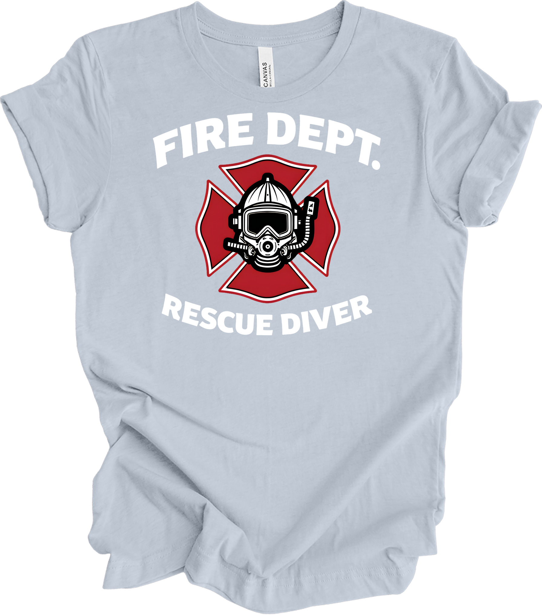Fire Dept. Rescue Diver T-Shirt in Light Blue