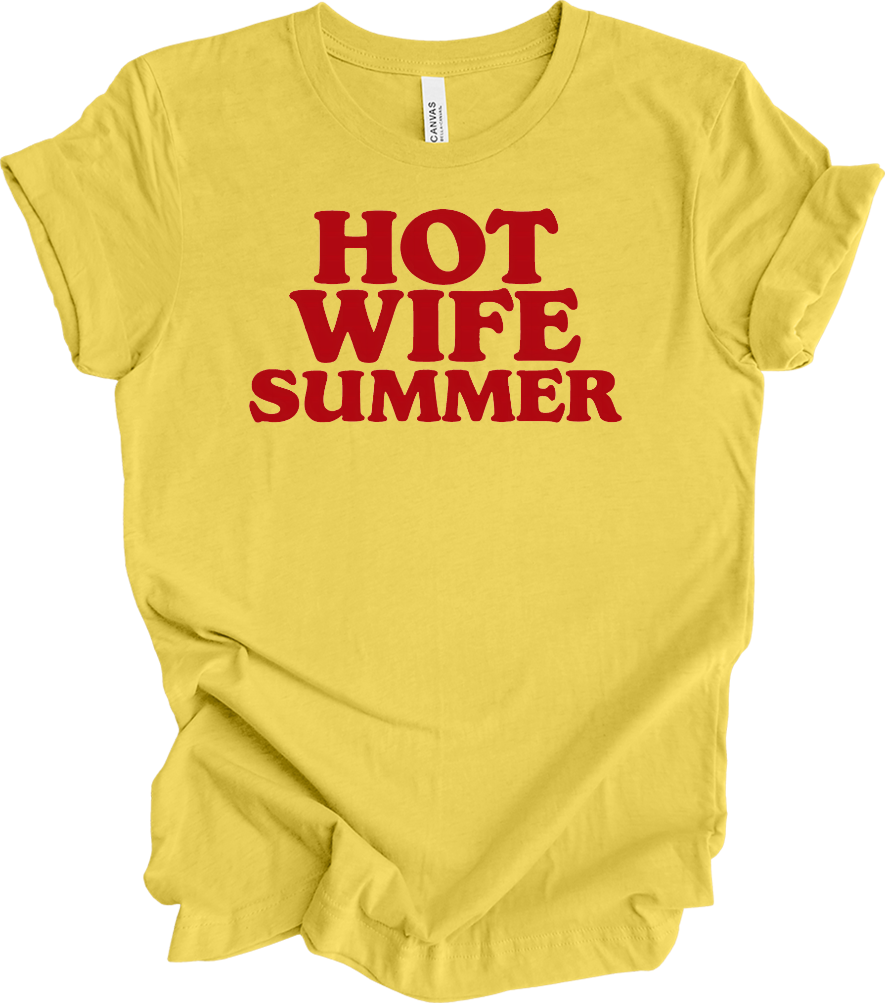 Hot Wife Summer - Fun Gift T-Shirt in Maize Yellow