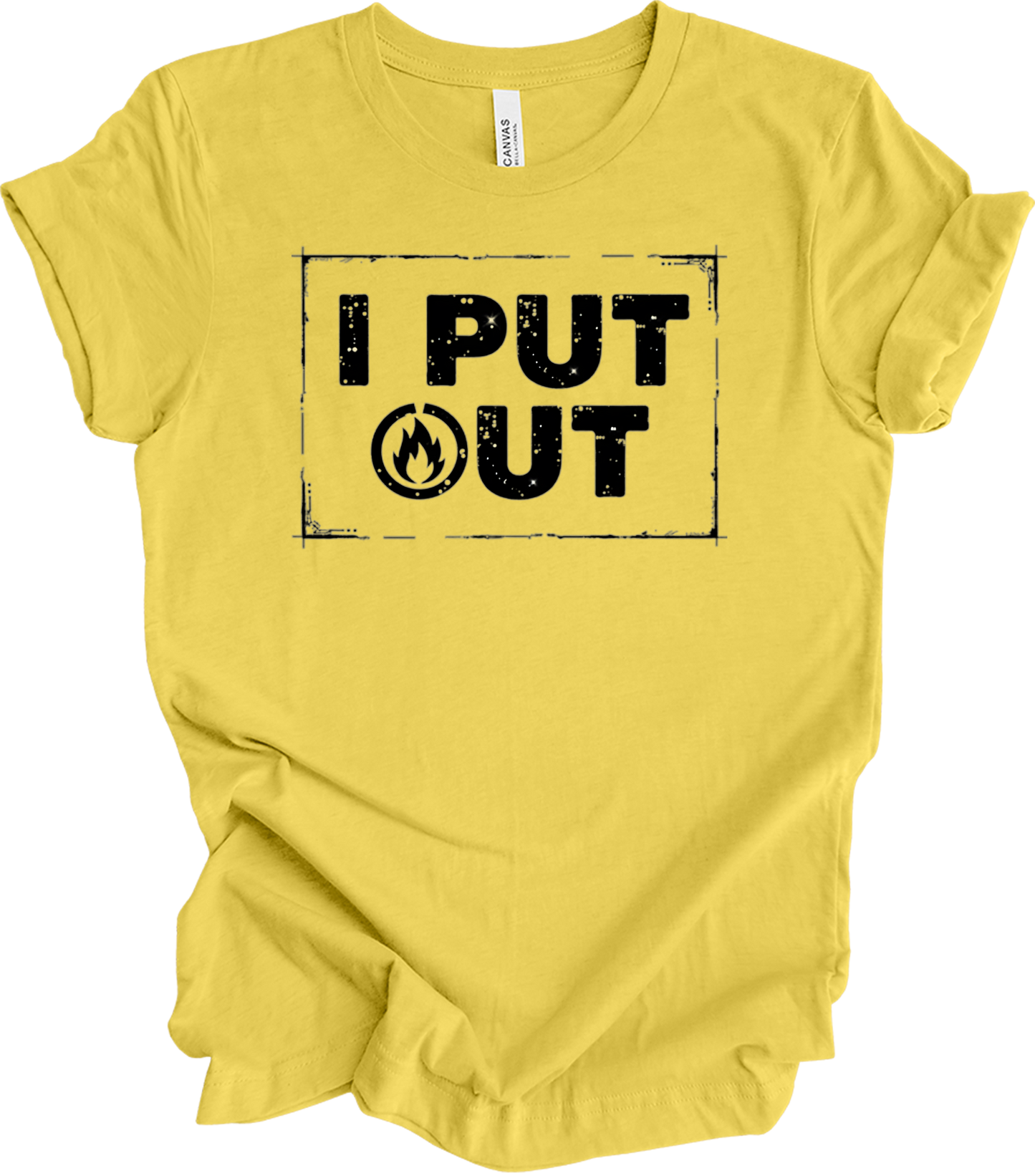 I Put Out Firefighter Funny - Fire Department Gift T-Shirt in Maize Yellow