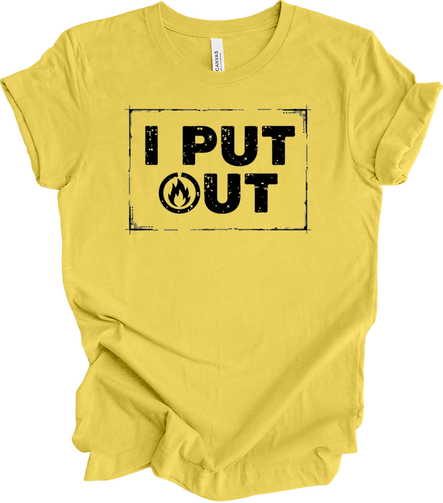 I Put Out Firefighter Funny - Fire Department Gift T-Shirt in Maize Yellow