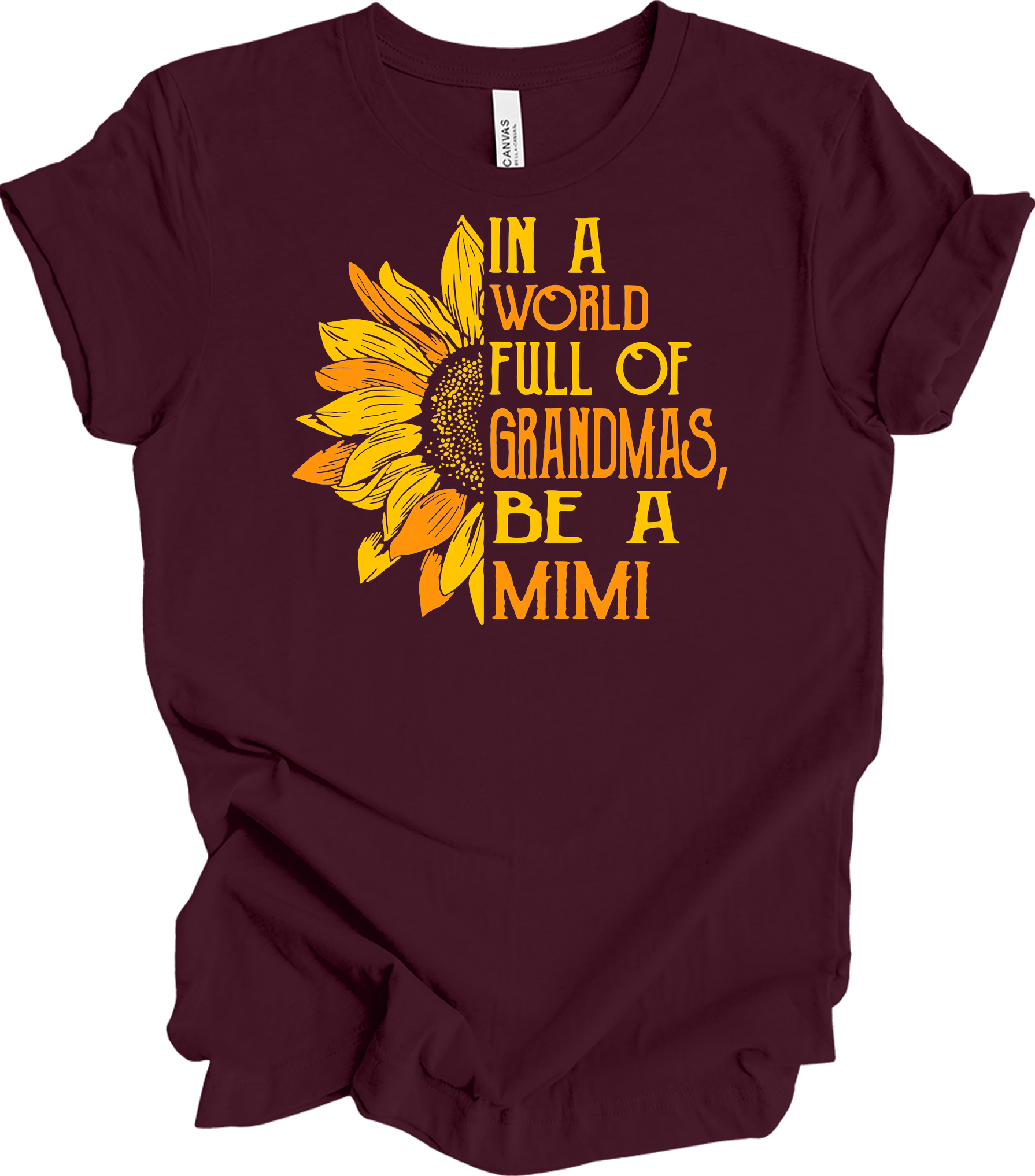 Be A Mimi Sunflower T-Shirt in Maroon