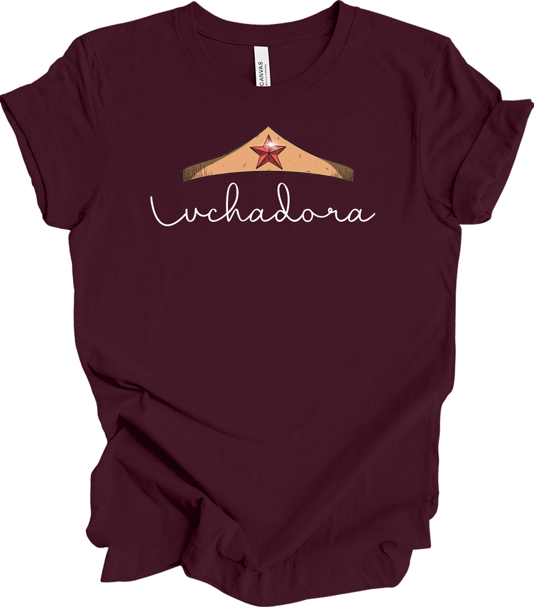Wonder Woman Luchadora T-Shirt in Maroon