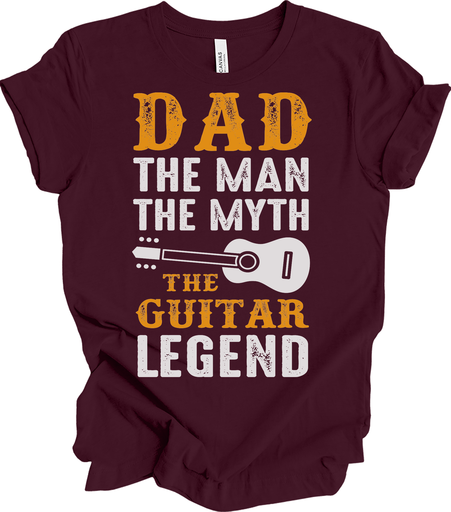Guitar Dad - The Man The Myth The Guitar Legend T-Shirt in Maroon