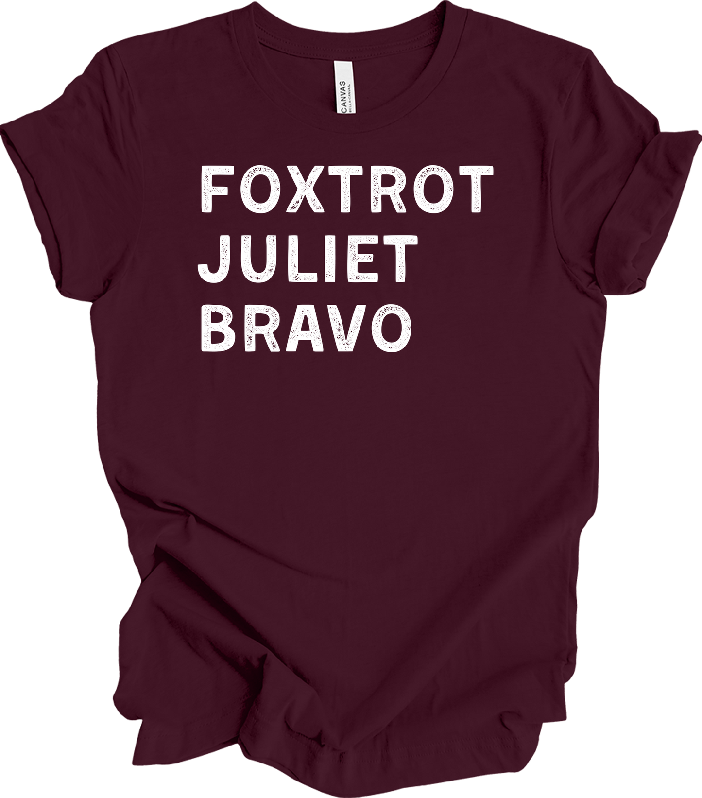 Foxtrot Juliet Bravo Baseball Mom - Retro FJB T-Shirt in Maroon