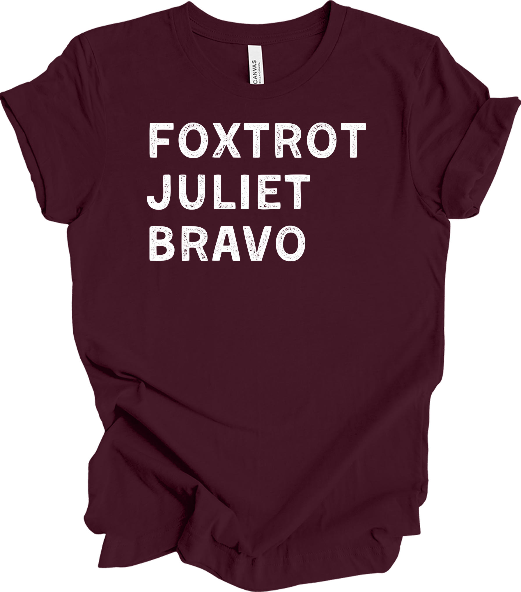 Foxtrot Juliet Bravo Baseball Mom - Retro FJB T-Shirt in Maroon