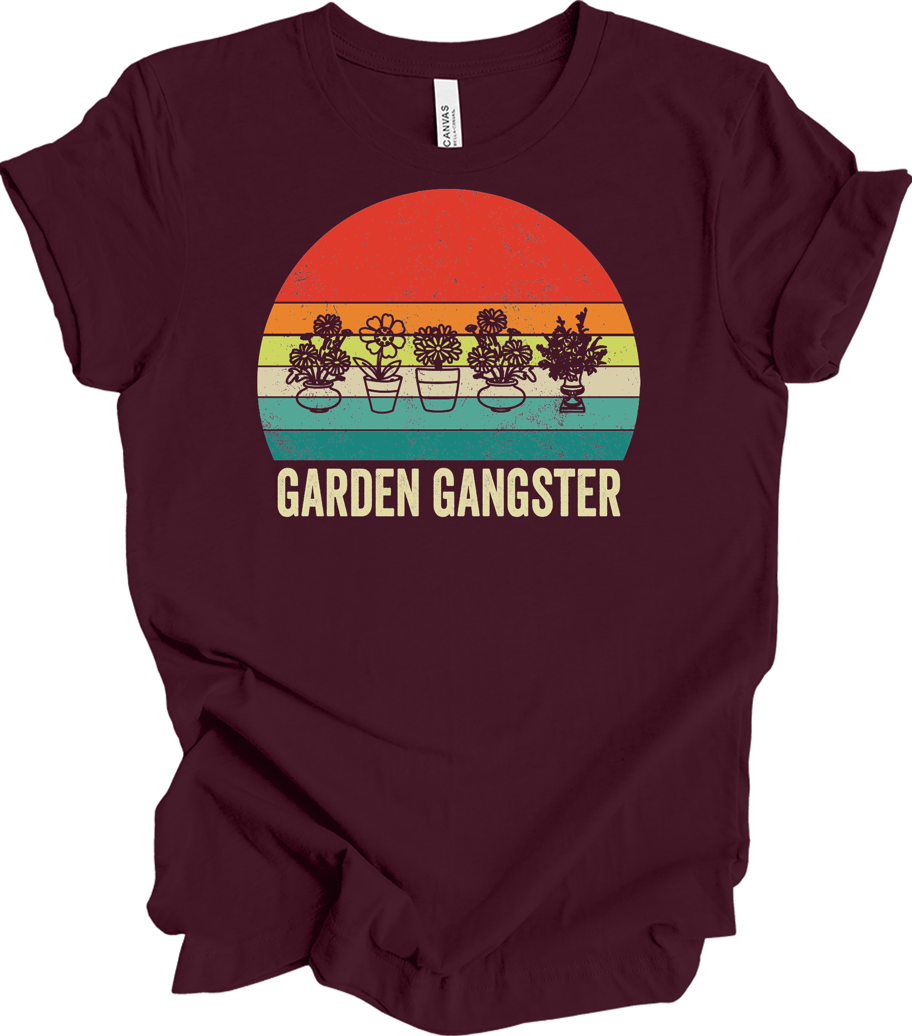 Garden Gangster - Plant Lover Gift T-Shirt in Maroon
