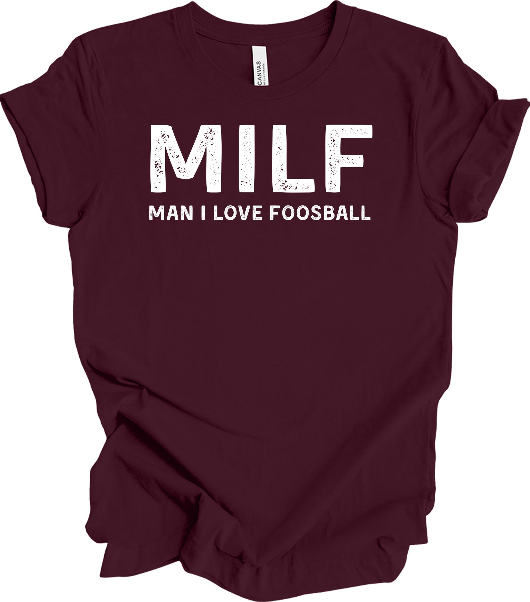 MILF Man I Love Foosball T-Shirt in Maroon