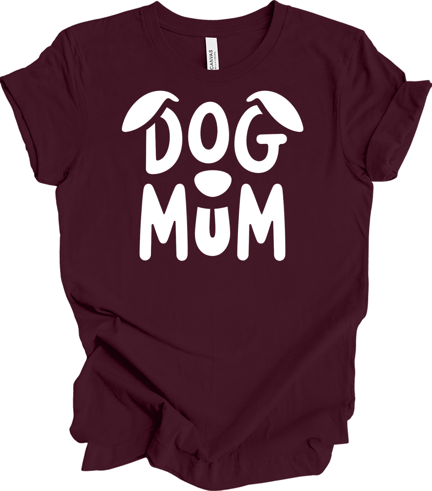 Dog Mum Domo Kun T-Shirt in Maroon