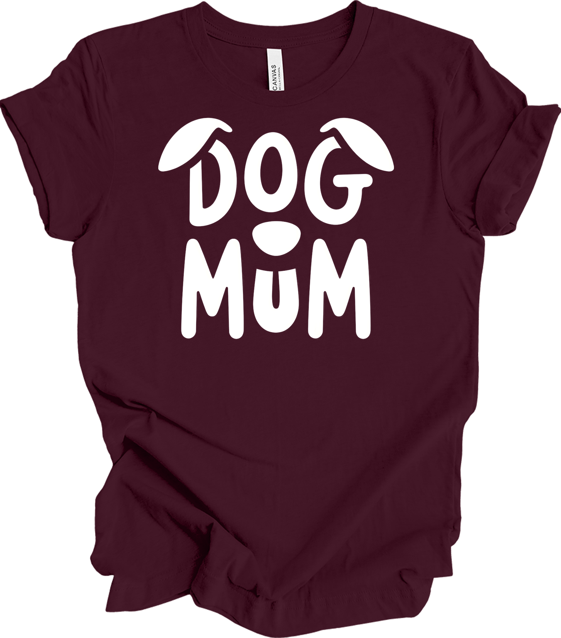 Dog Mum Domo Kun T-Shirt in Maroon