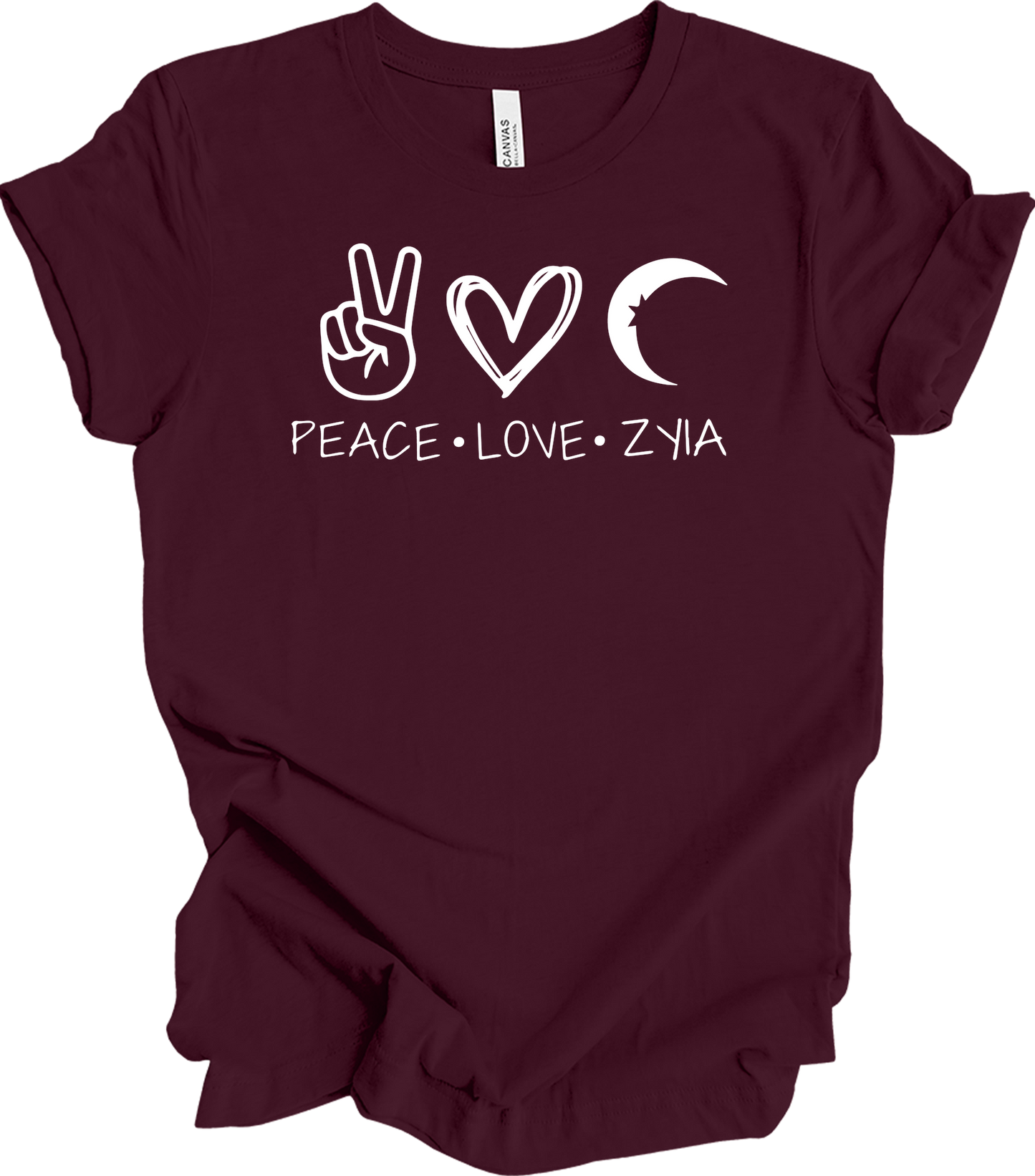 Peace Love Zyia Representative Independent Active Rep T-Shirt in Maroon