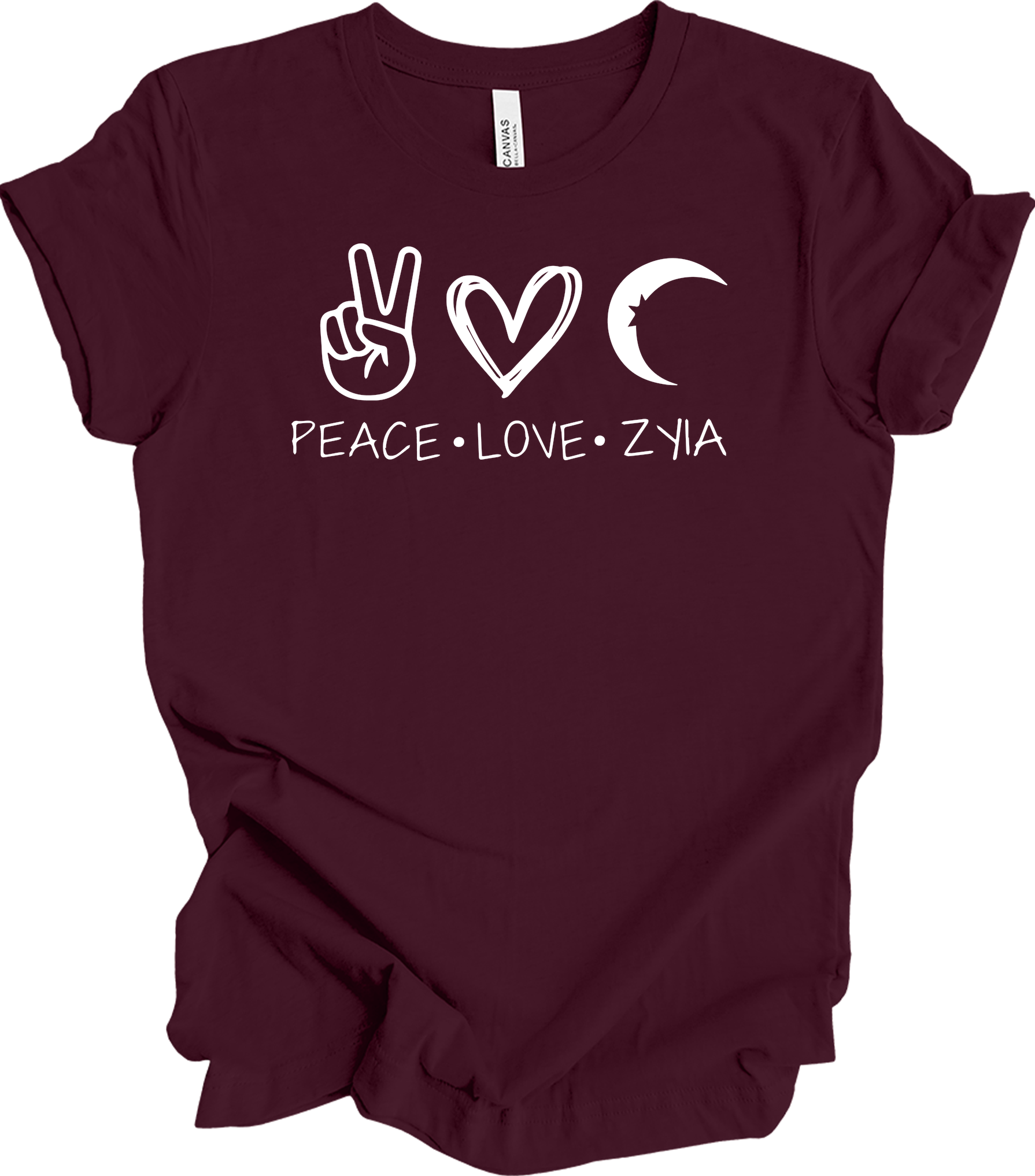 Peace Love Zyia Representative Independent Active Rep T-Shirt in Maroon