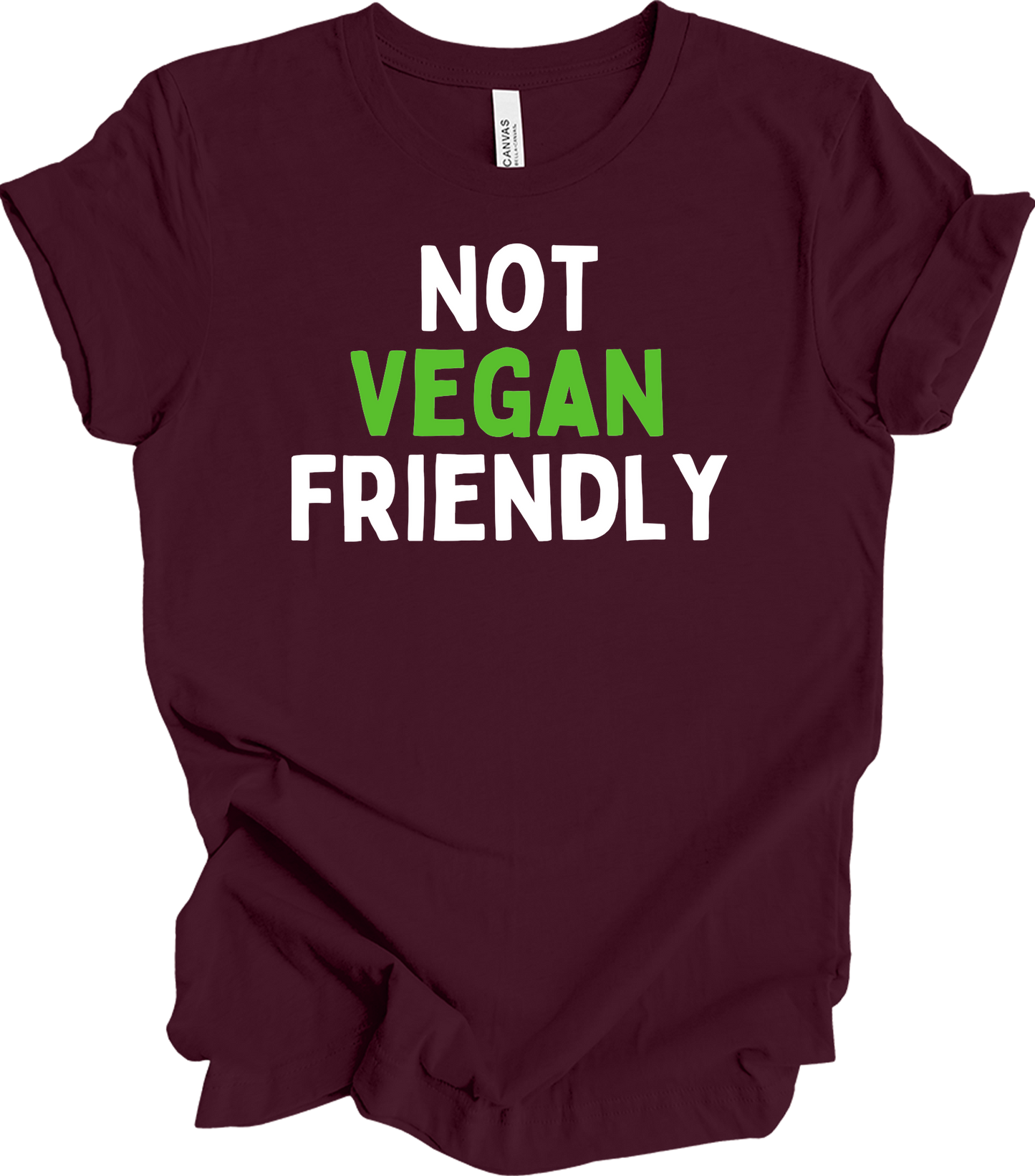 Not Vegan Friendly Meat Lover T-Shirt in Maroon