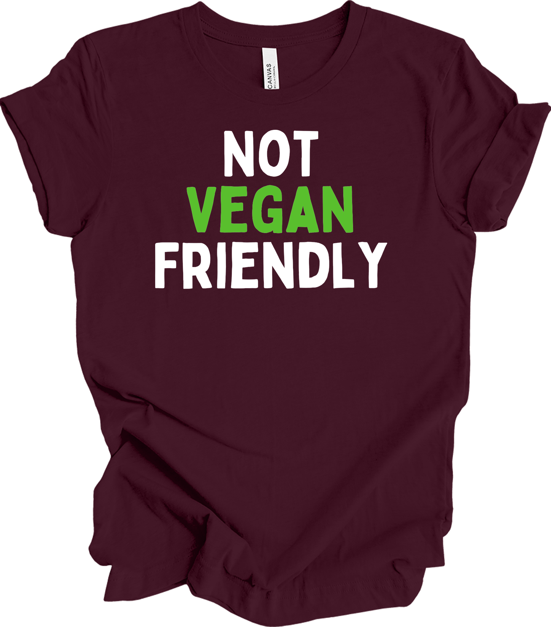 Not Vegan Friendly Meat Lover T-Shirt in Maroon