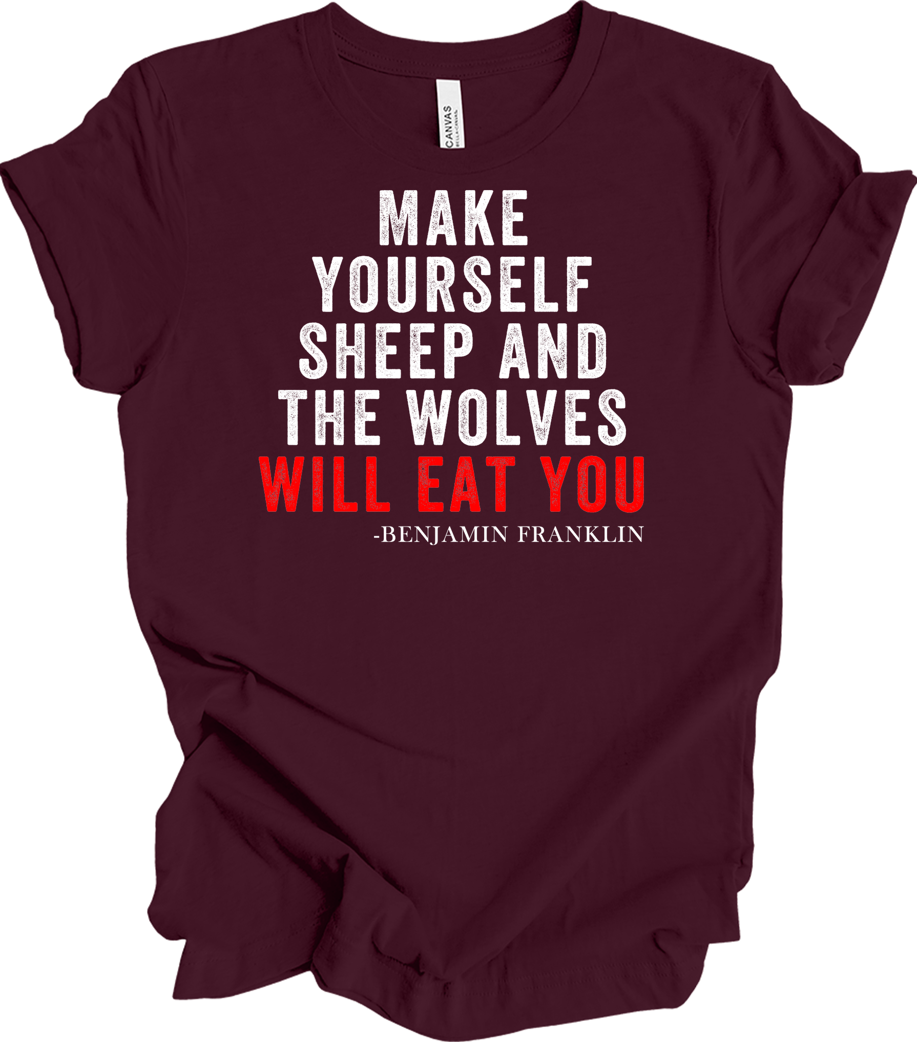 Make Yourself Sheep T-Shirt in Maroon