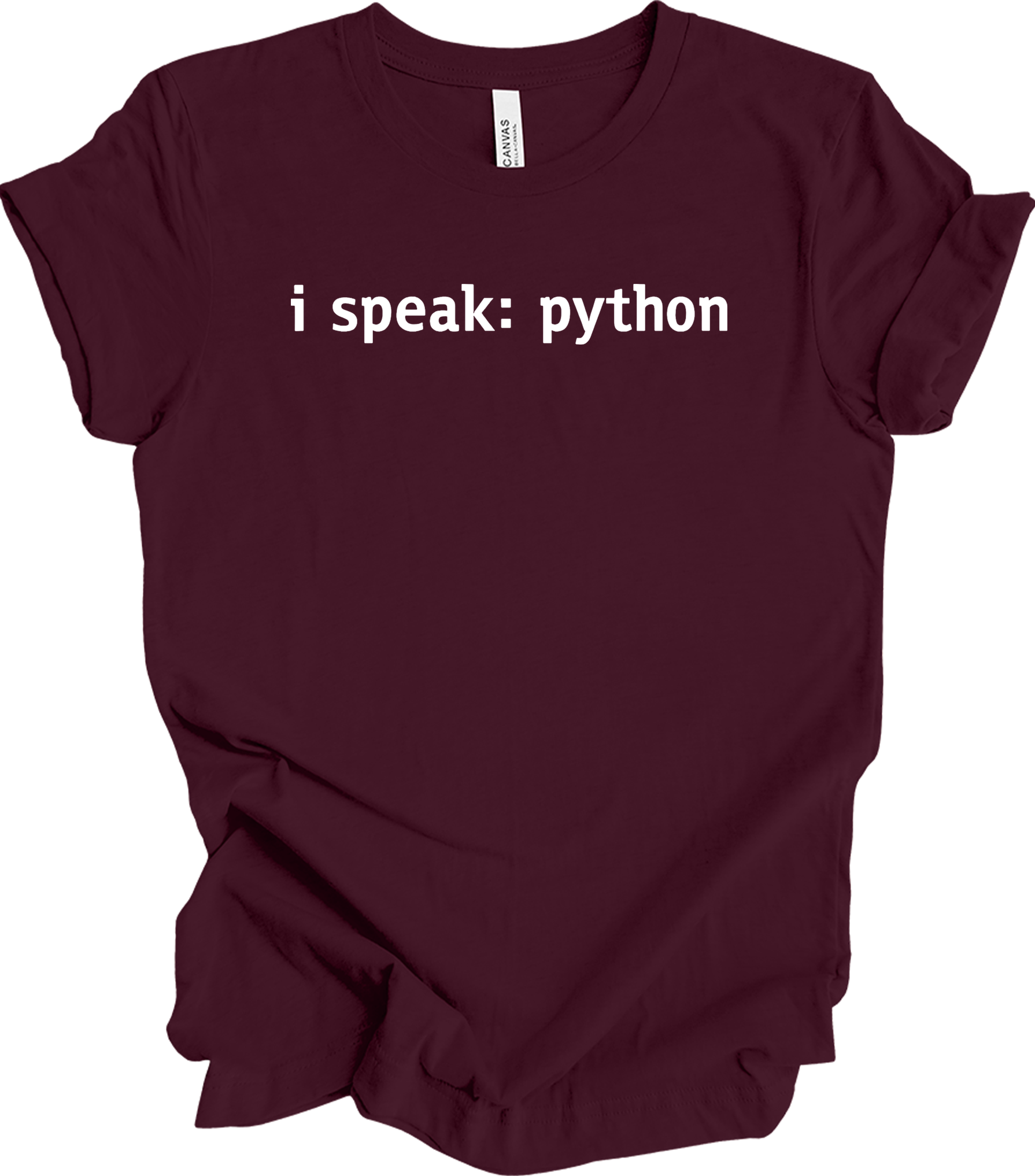 I'm Speaking: Python for Programmers T-Shirt in Maroon