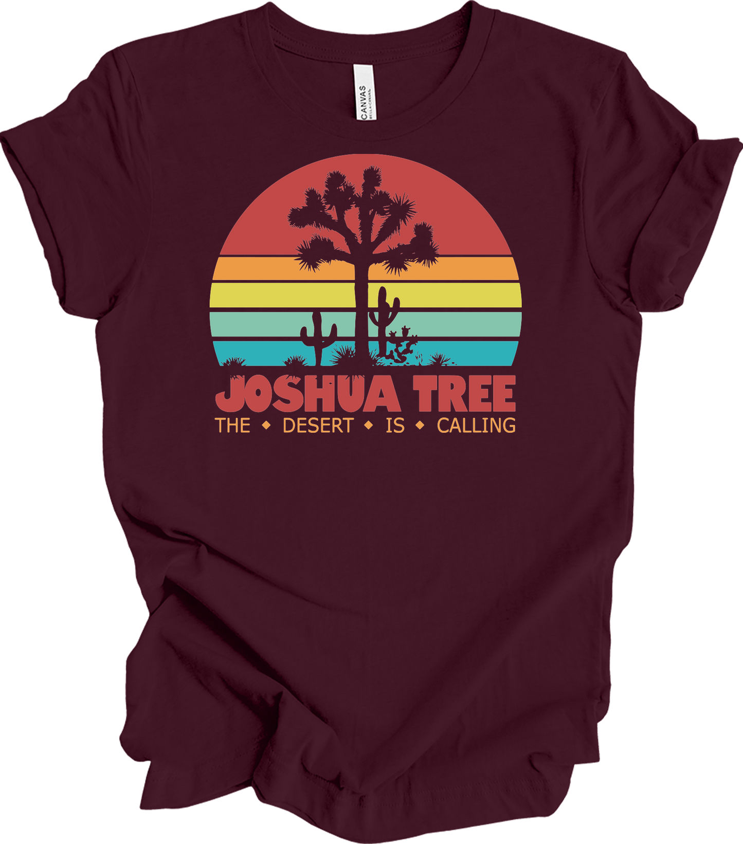 Joshua Tree Vintage T-Shirt in Maroon