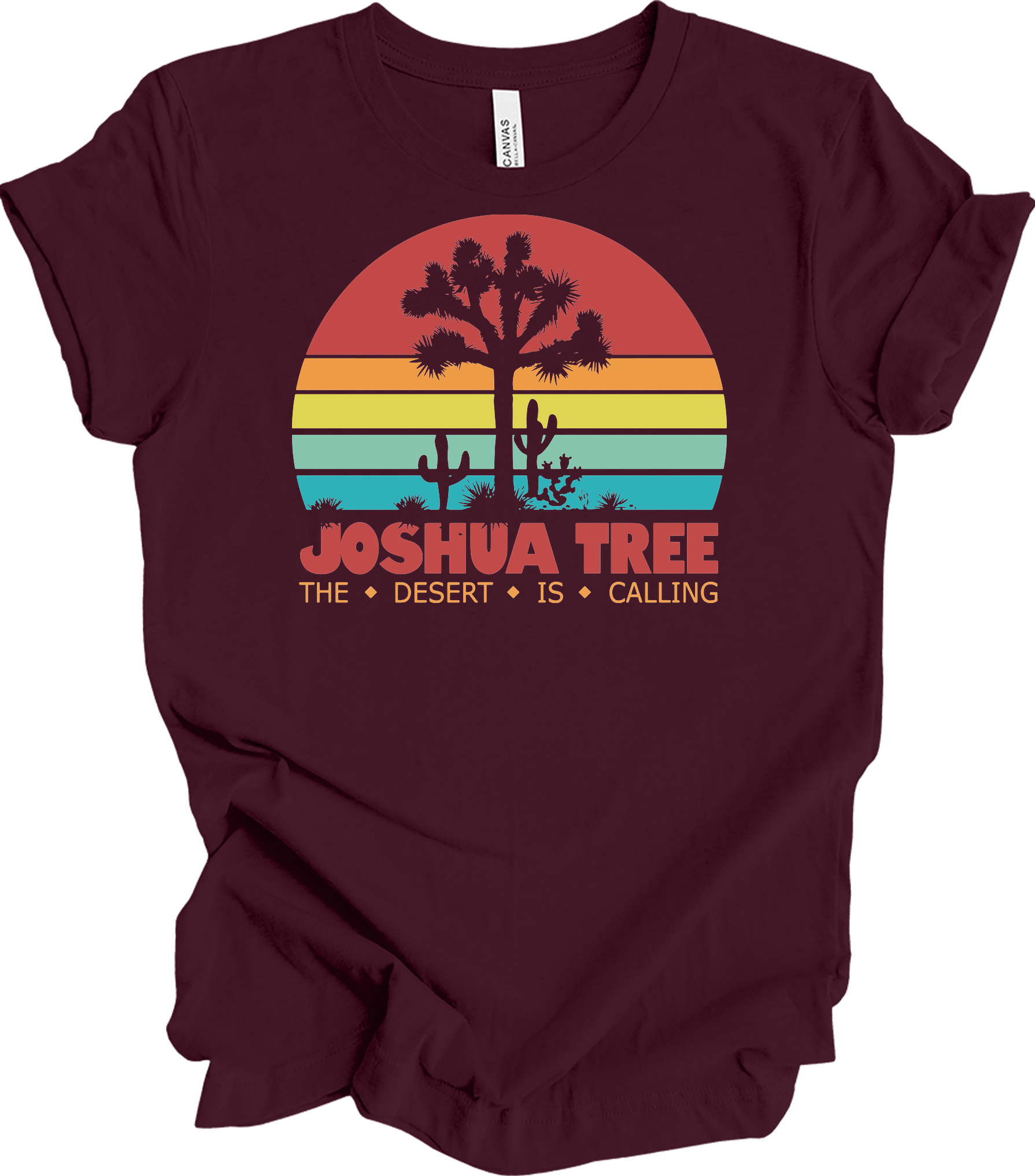 Joshua Tree Vintage T-Shirt in Maroon