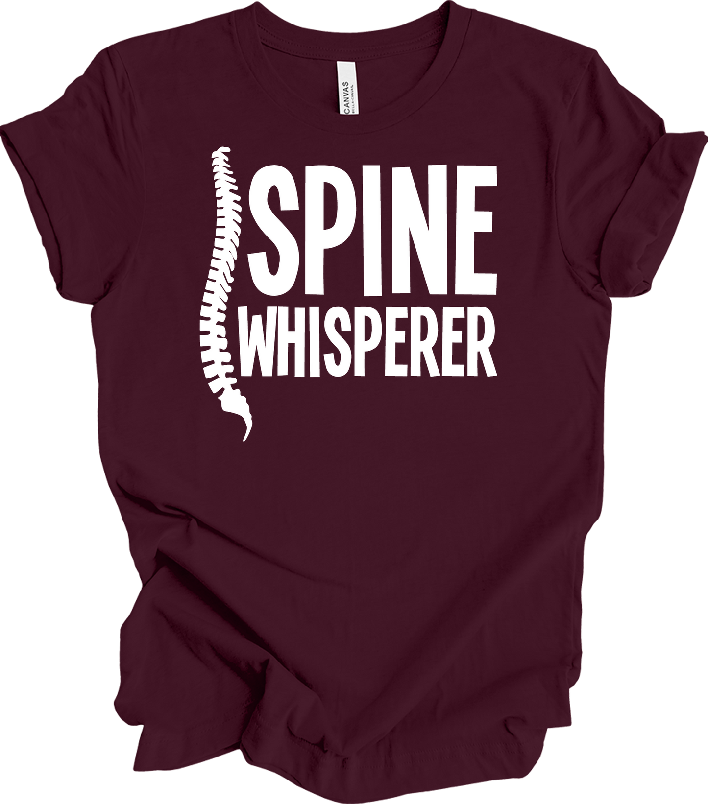 Spine Whisperer Chiropractor T-Shirt in Maroon