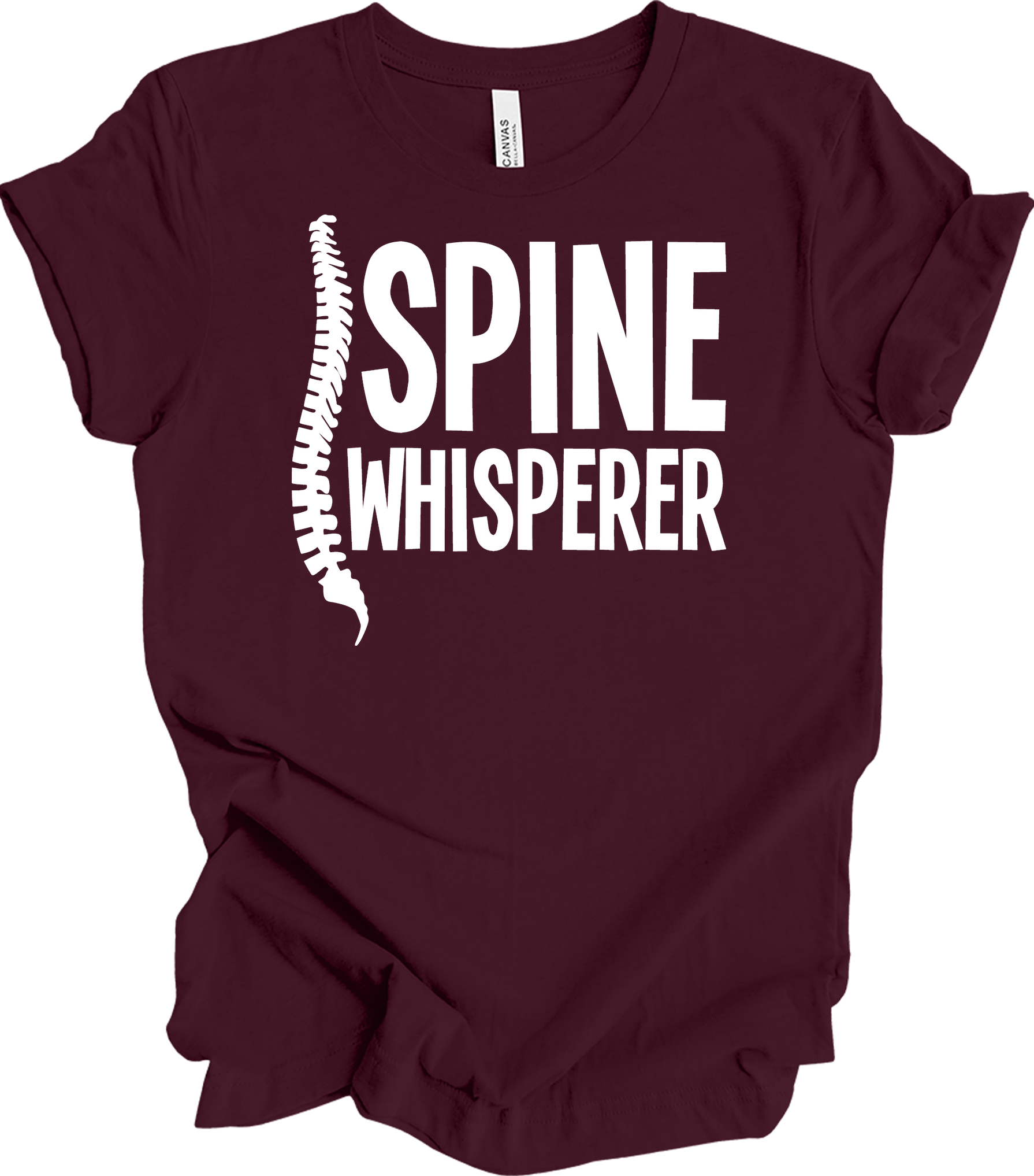 Spine Whisperer Chiropractor T-Shirt in Maroon