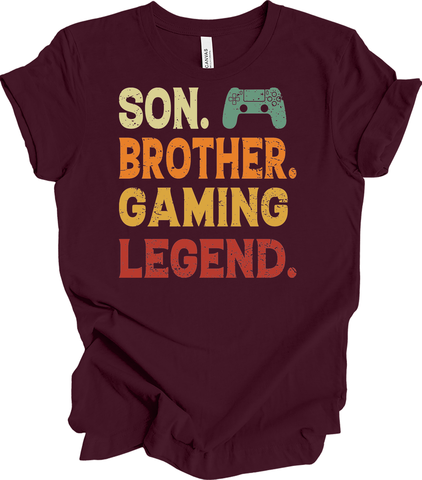 Son Brother Gaming Legend T-Shirt in Maroon