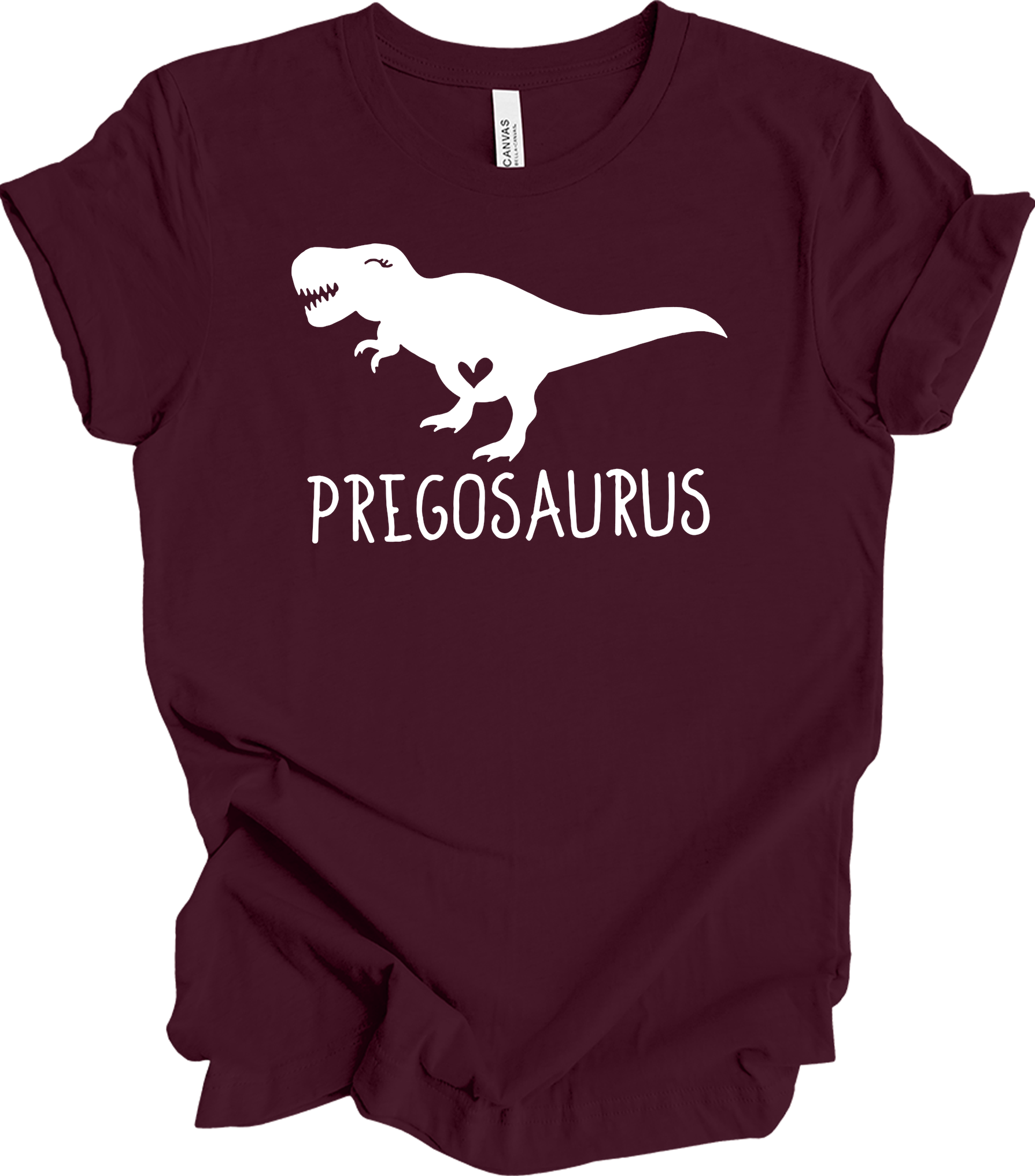 Pregosaurus Pregnancy T-Shirt in Maroon
