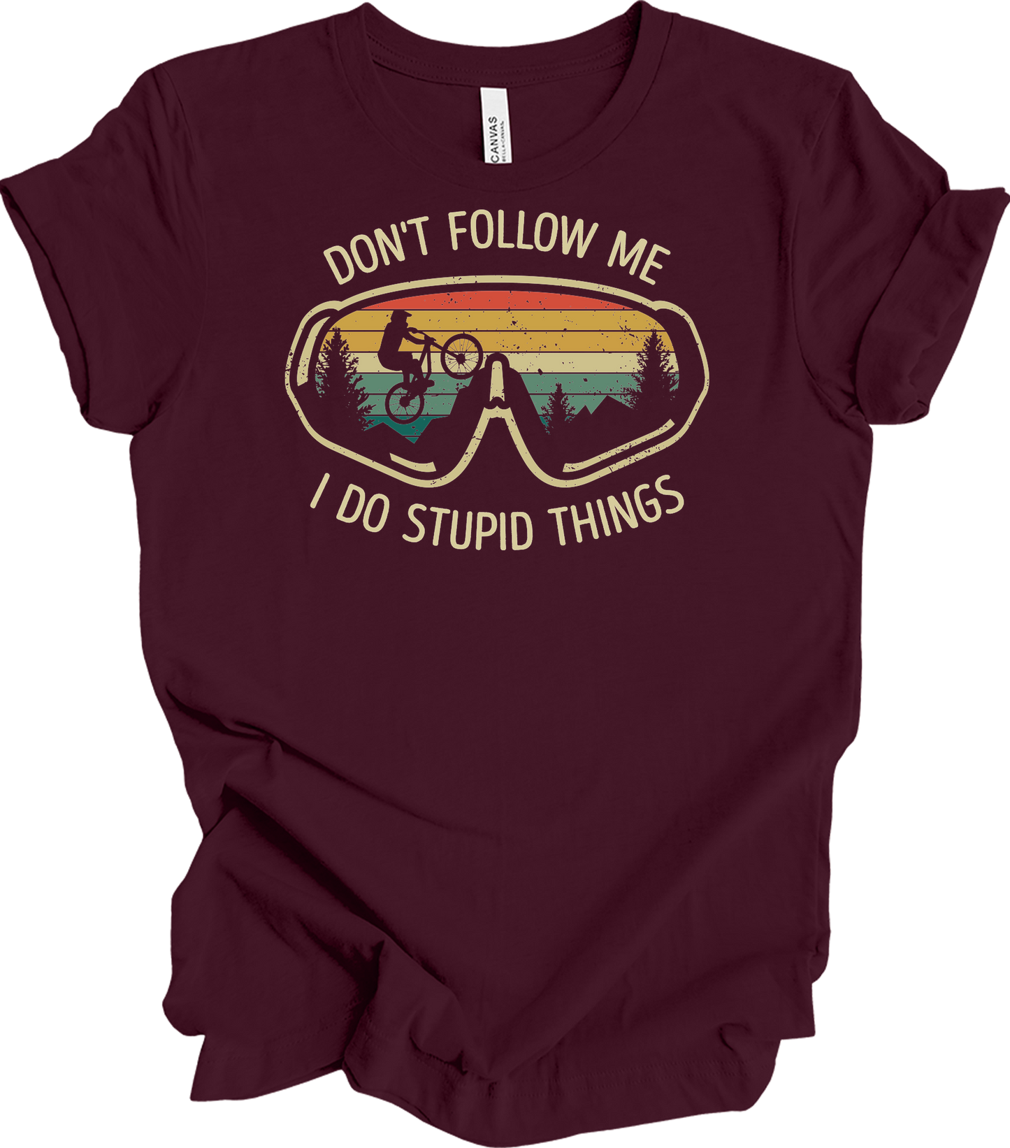 Don't Follow Me MTB T-Shirt in Maroon