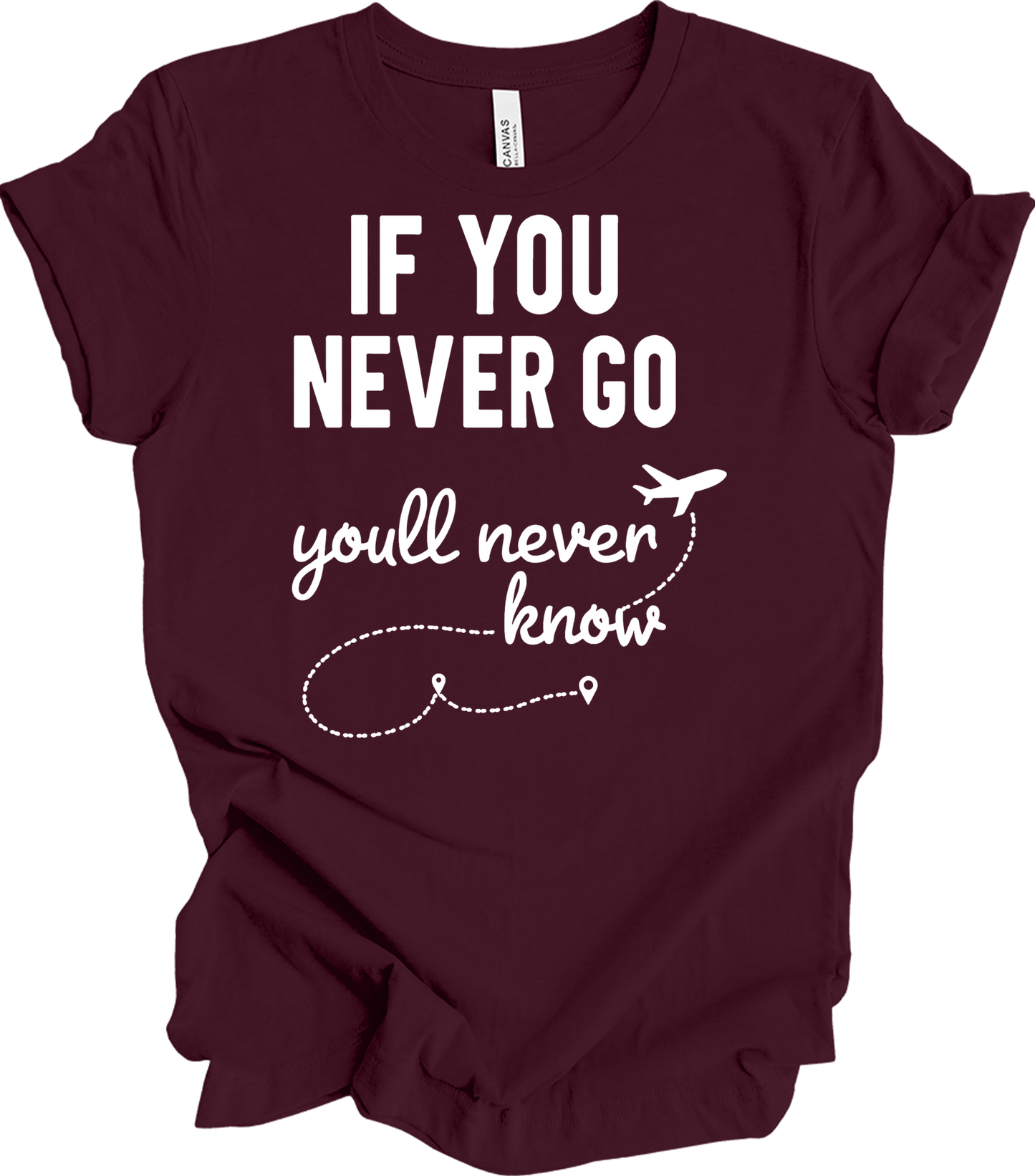 Travel Adventure T-Shirt in Maroon