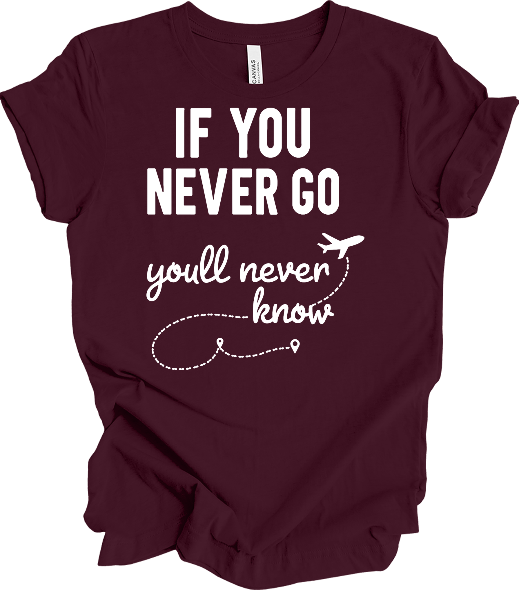 Travel Adventure T-Shirt in Maroon