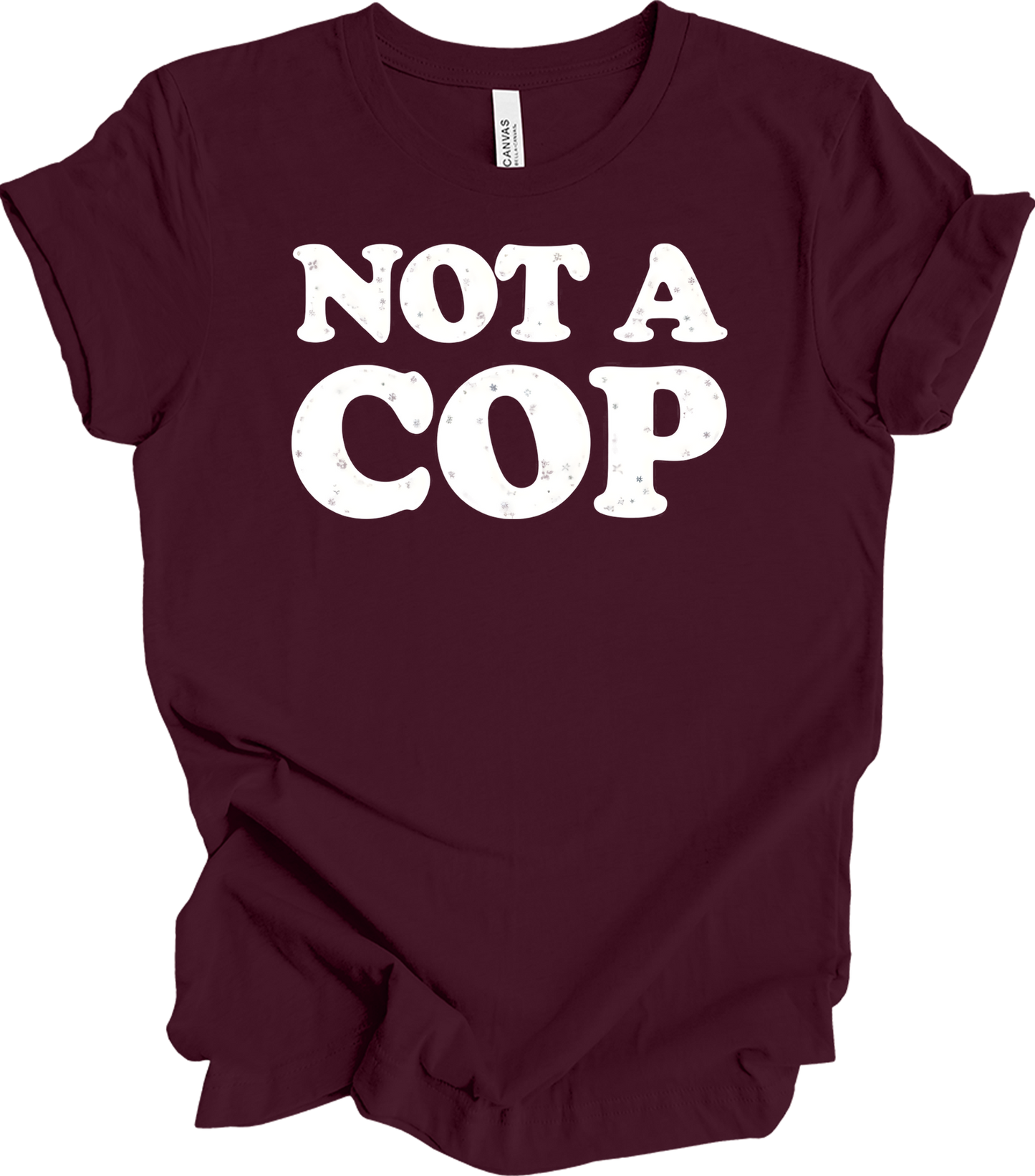 Funny 'Not A Cop' - Upstate NY Noco T-Shirt in Maroon