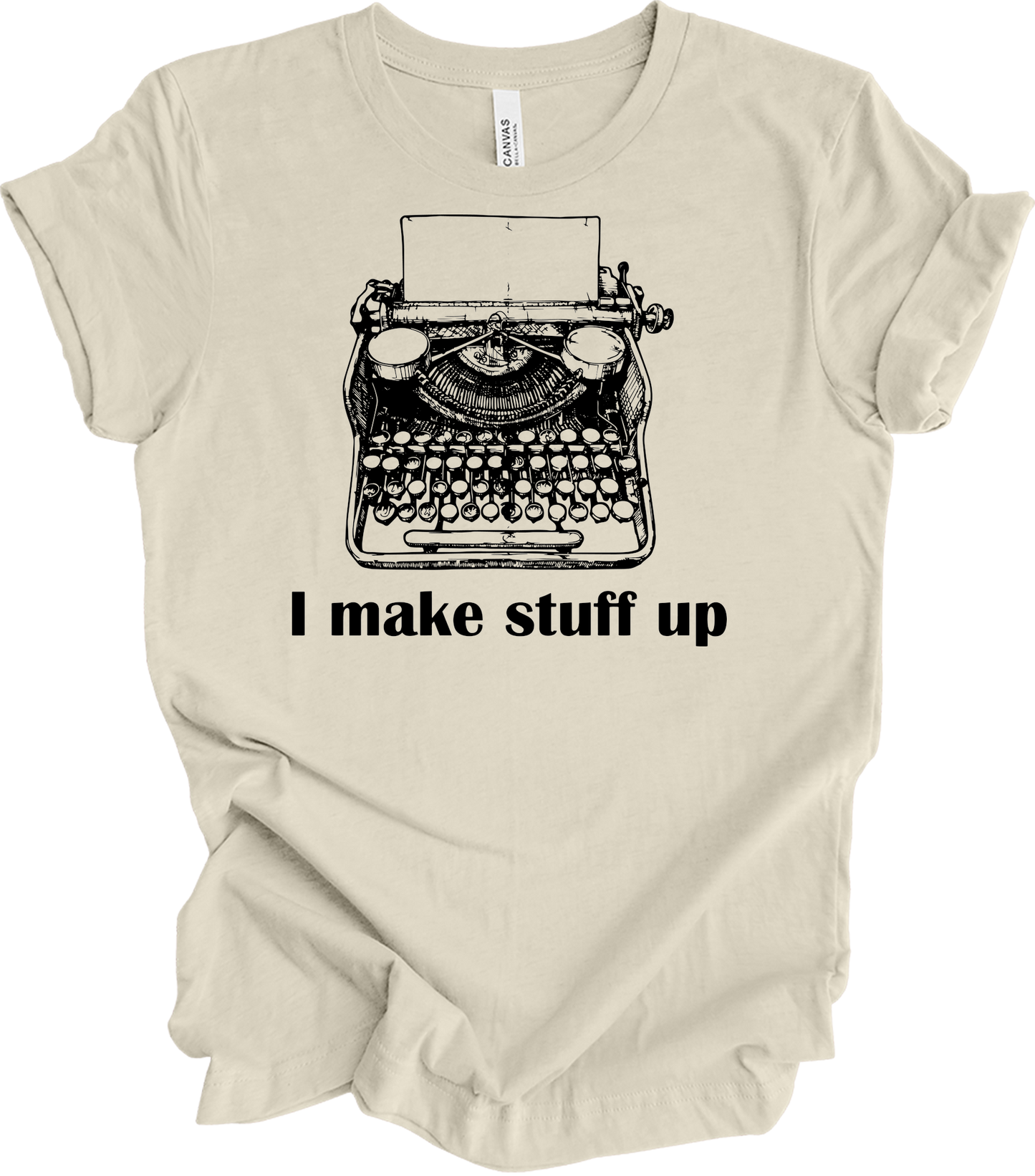 Writer : 'Plotting a Murder' Design T-Shirt in Natural