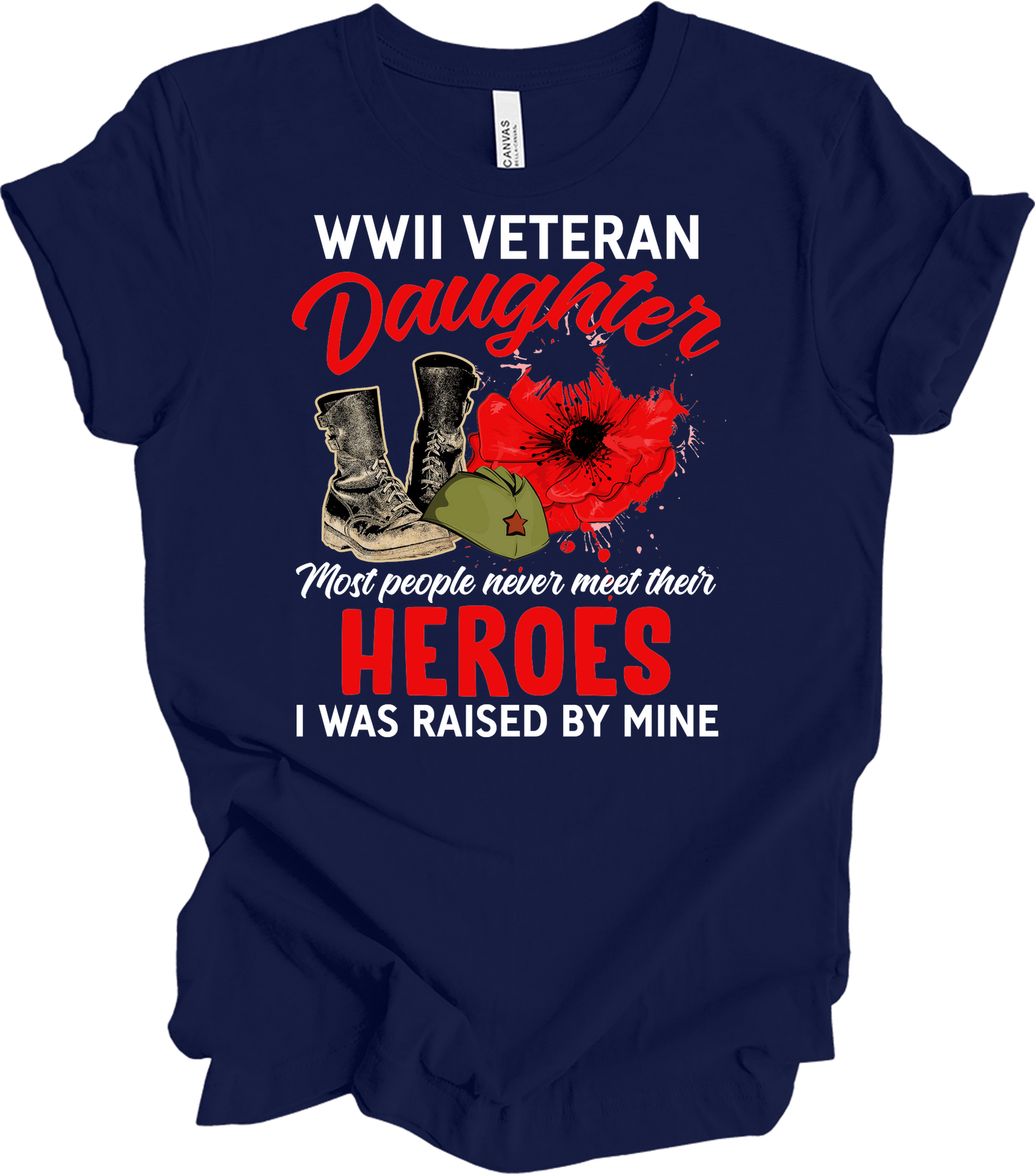 WWII Veteran Daughter T-Shirt in Navy